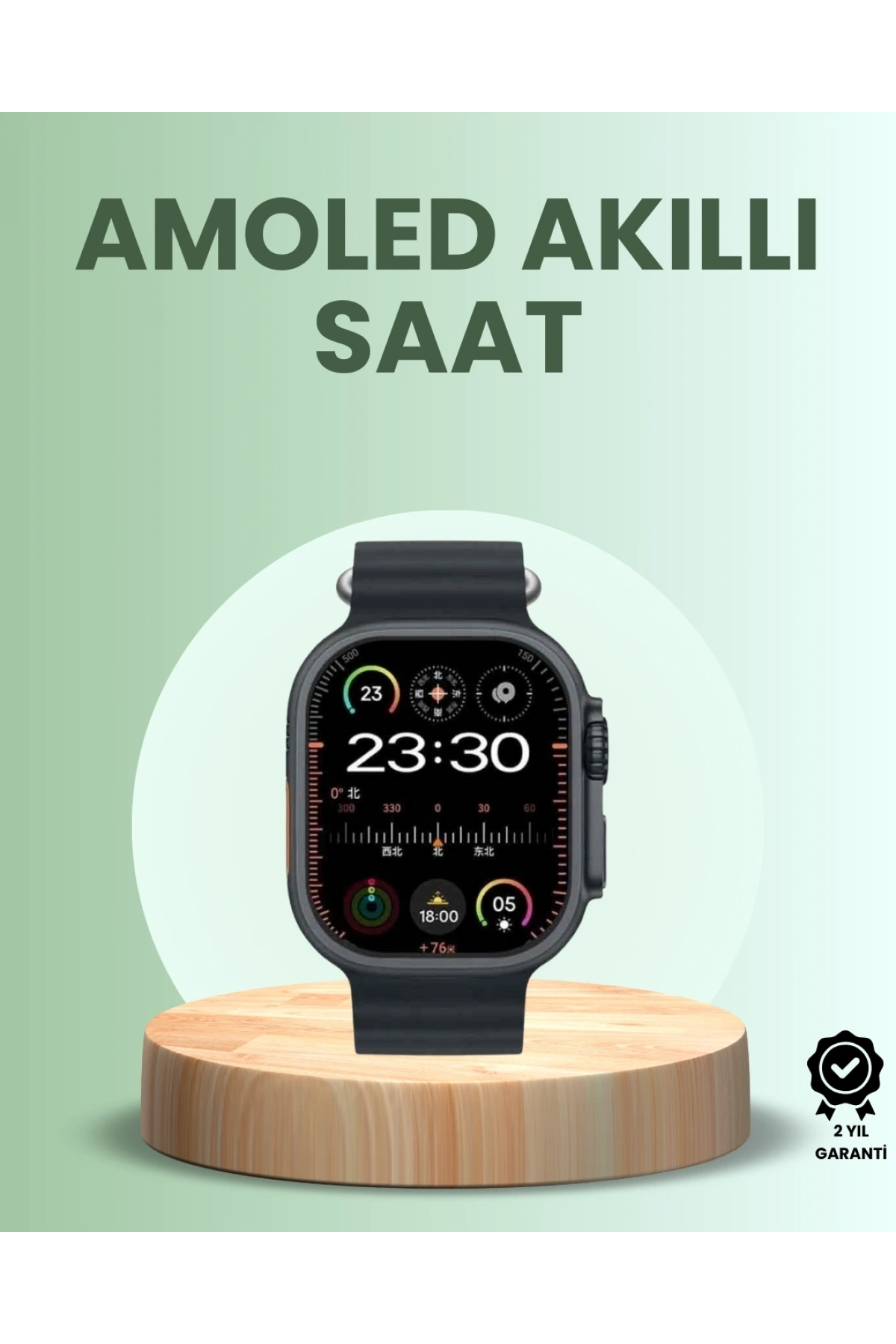 Ultra Akıllı Saat AMOLED Display 15 Gün Dayanıklı Batarya