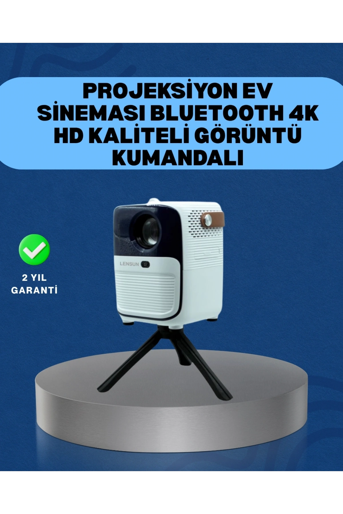 Ultra HD Çözünürlüklü Taşınabilir Projektör – 1920x1080 Piksel Görüntü Kalitesi
