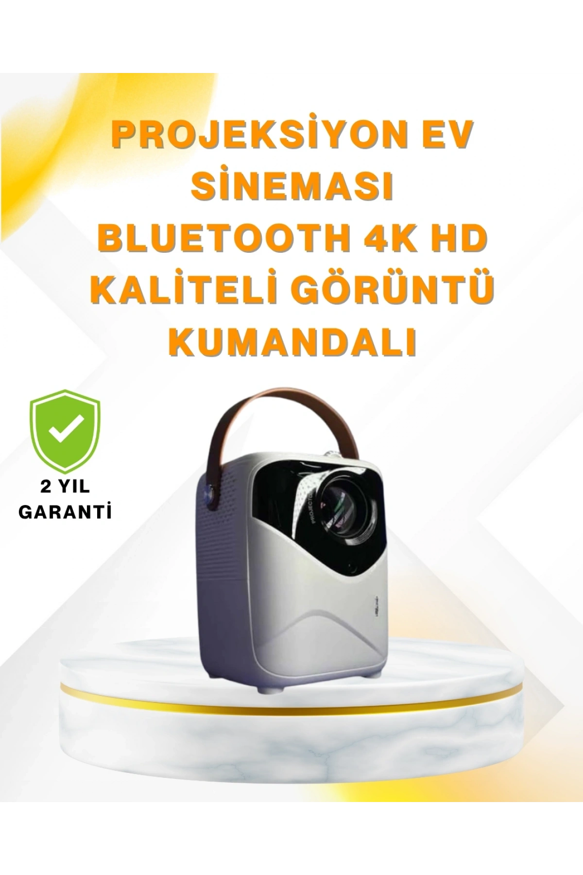 Ultra HD Çözünürlüklü Taşınabilir Projektör – 1920x1080 Piksel Görüntü Kalitesi