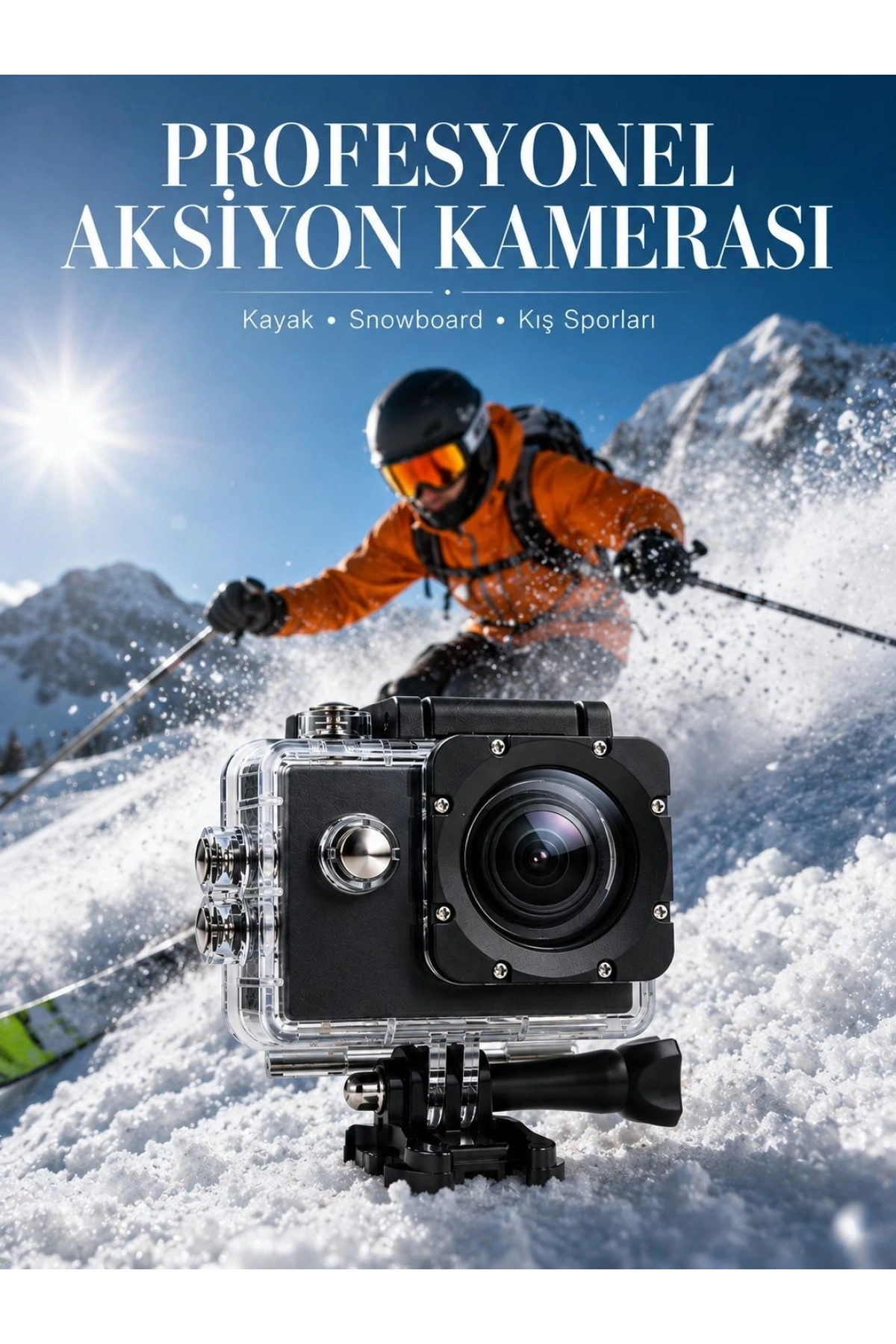 Ultra HD Video Çekimi İçin Profesyonel Aksiyon Kamerası