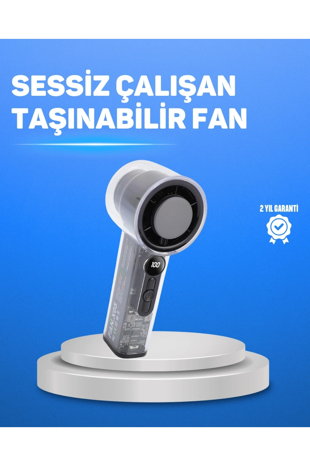 Ultra Sessiz USB Şarjlı Fan | Taşınabilir ve Hafif Tasarım