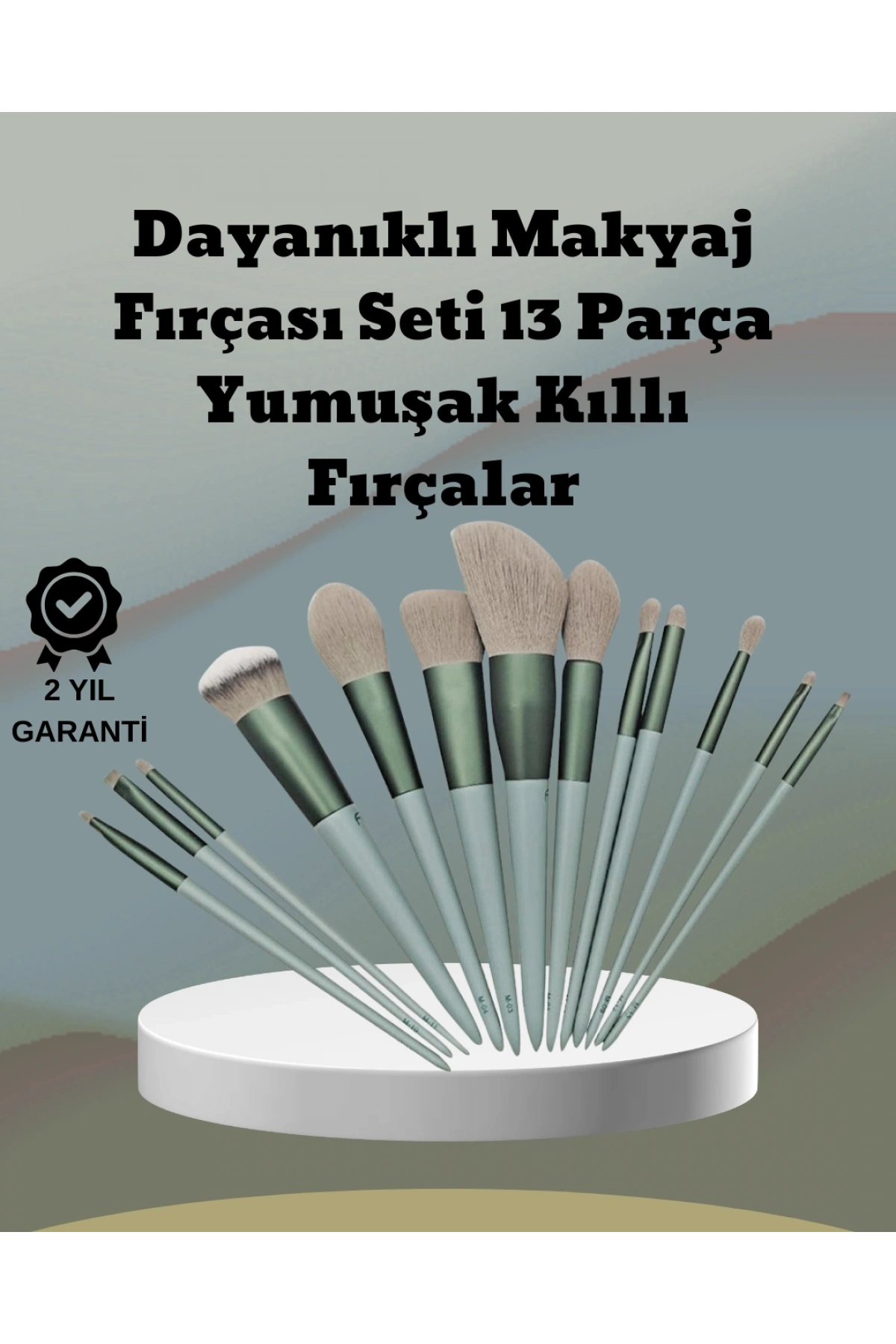 umuşak Kıllı Estetik Tasarımlı 13lü Makyaj Fırçası Seti Günlük ve Profesyonel Kullanım