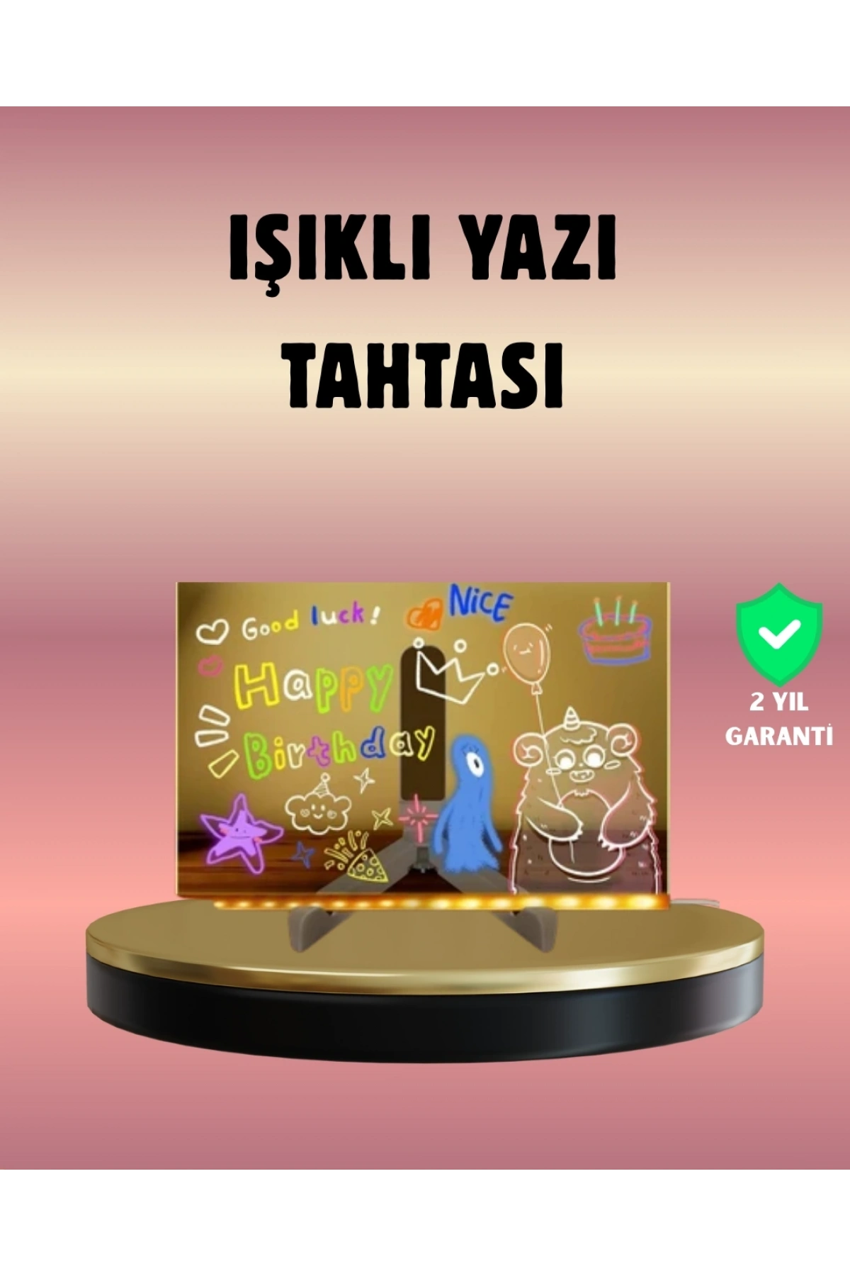 USB Bağlantılı LED Akrilik Çizim ve Not Tahtası