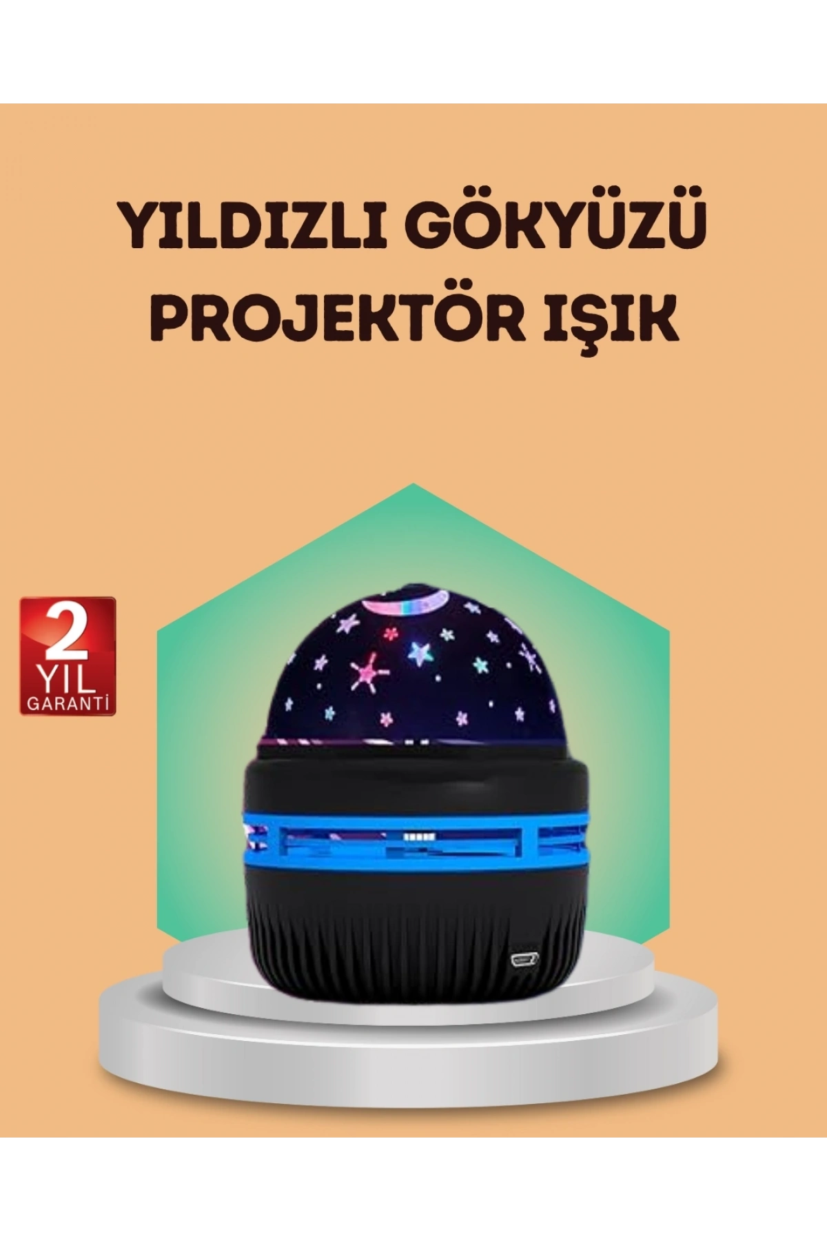 USB Galaxy Projektör Lamba – Romantik Atmosfer, Çocuk Odası, Parti ve Düğün Işığı