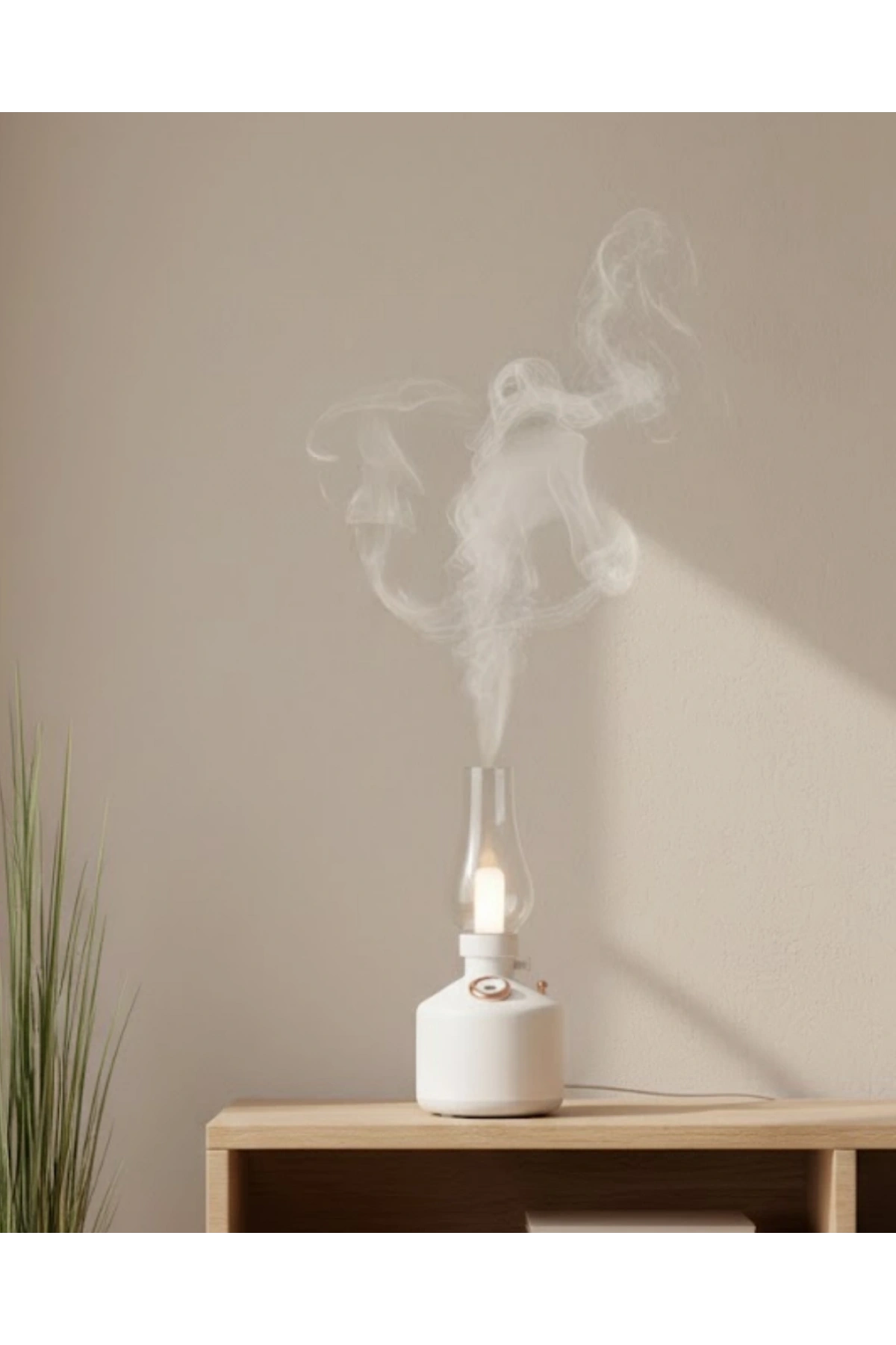 USB Şarjlı Gaz Lambası Modeli Nano Mist Aromaterapi Nemlendirici 280 ml