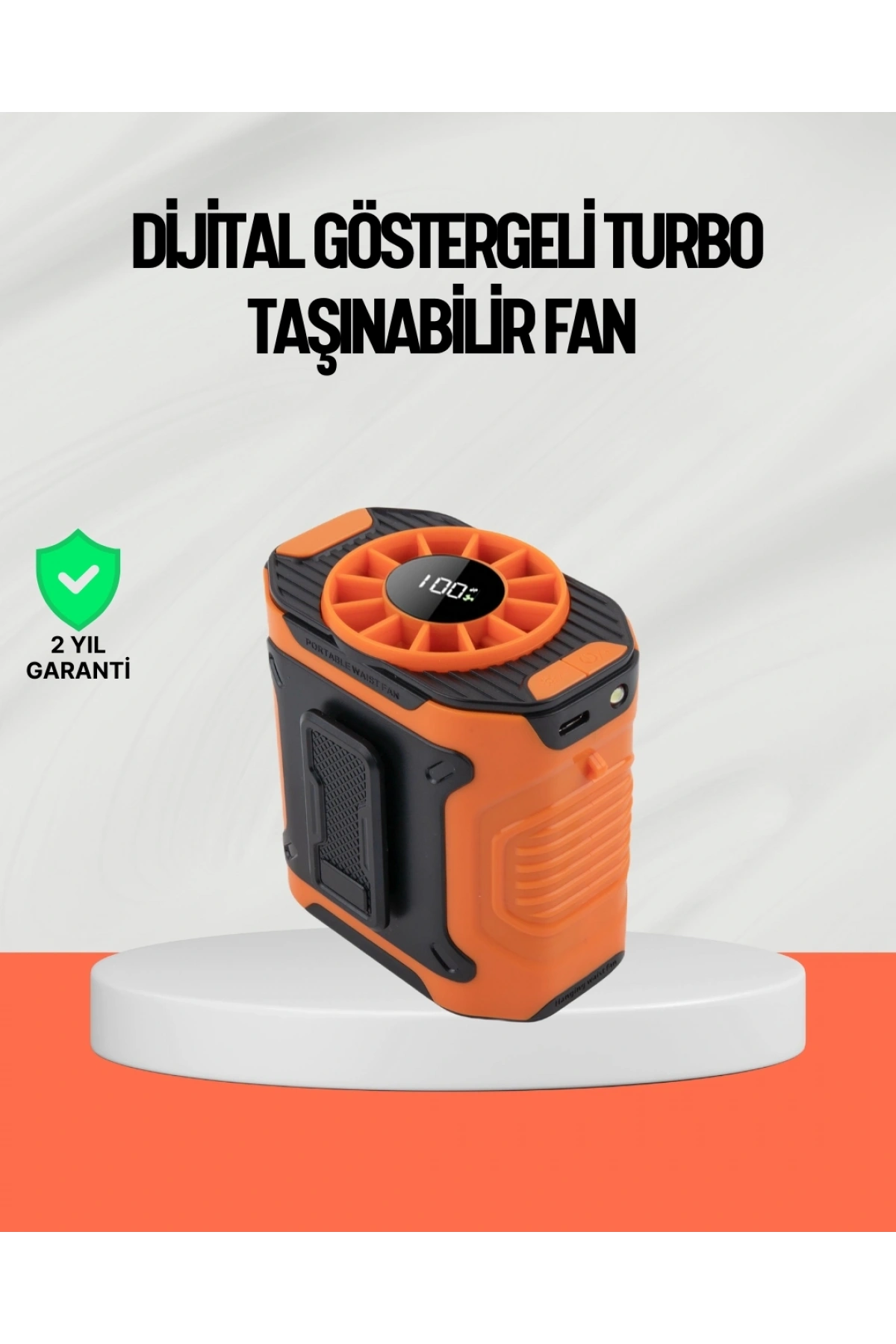 USB Şarjlı Güçlü Hız Ayarlı El ve Bel Fanı
