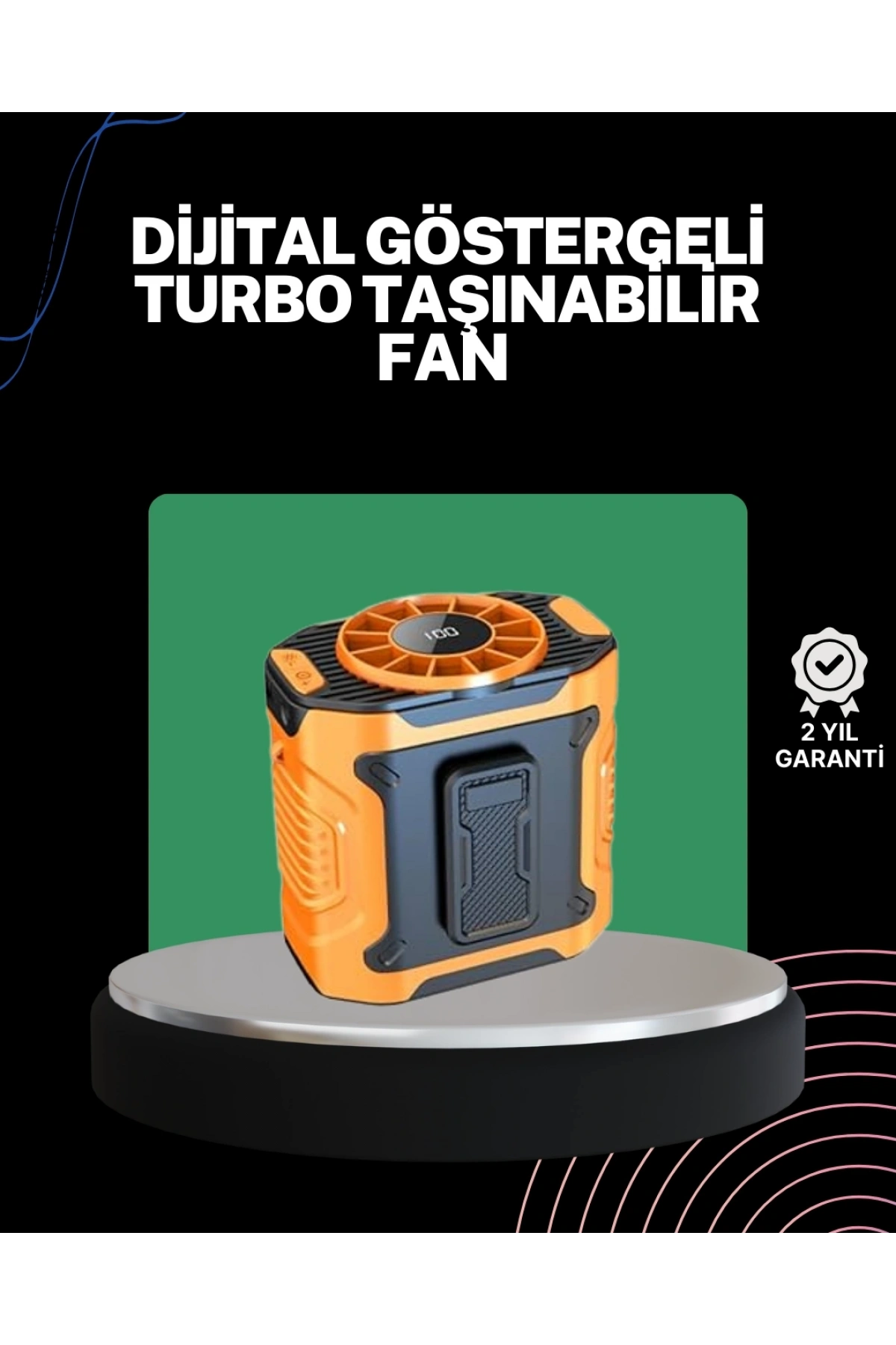 USB Şarjlı Kompakt El ve Boyun Fanı Çok Fonksiyonlu