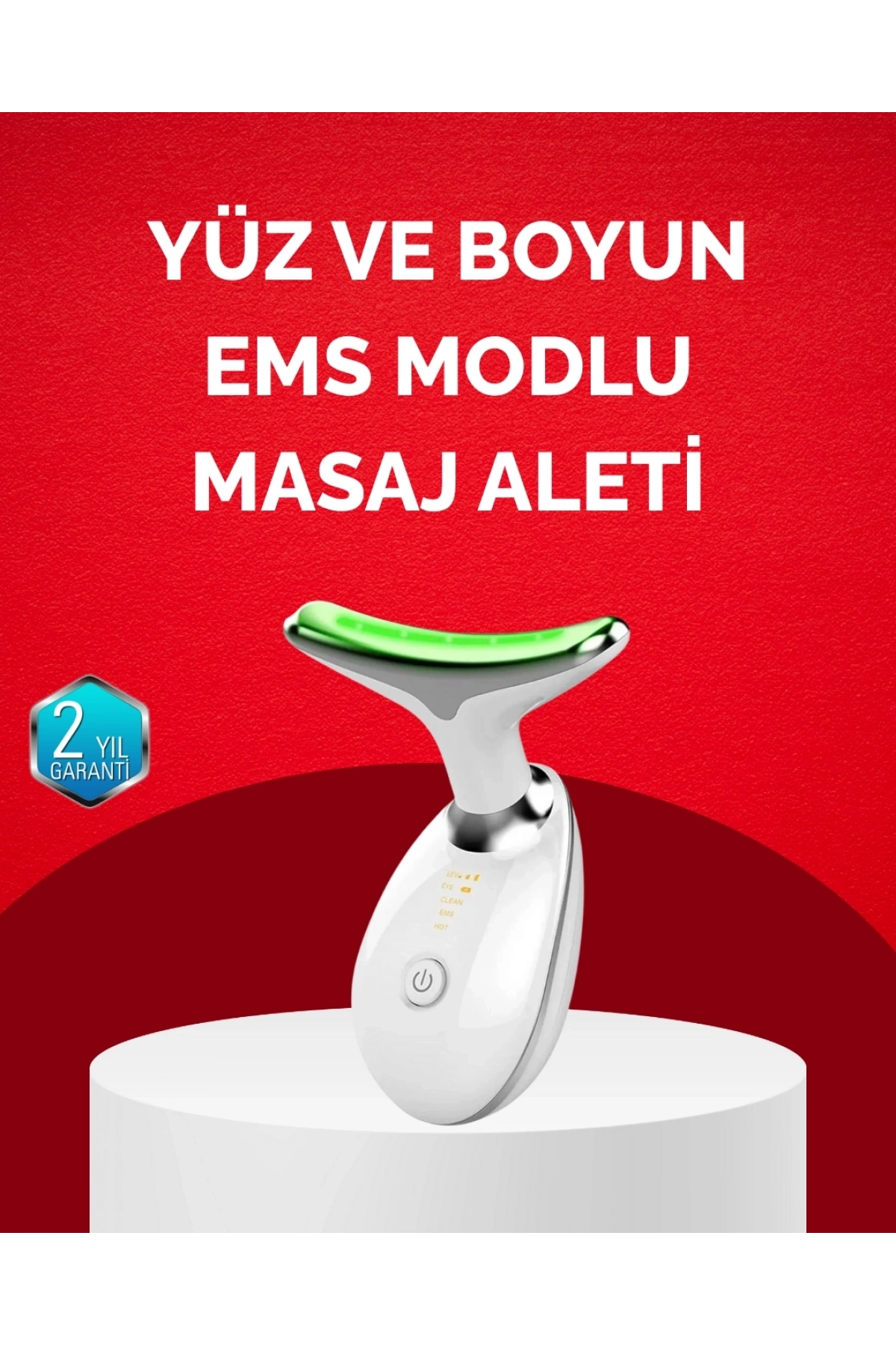 USB Şarjlı LED Işık Terapili Yüz Boyun Bakım Cihazı