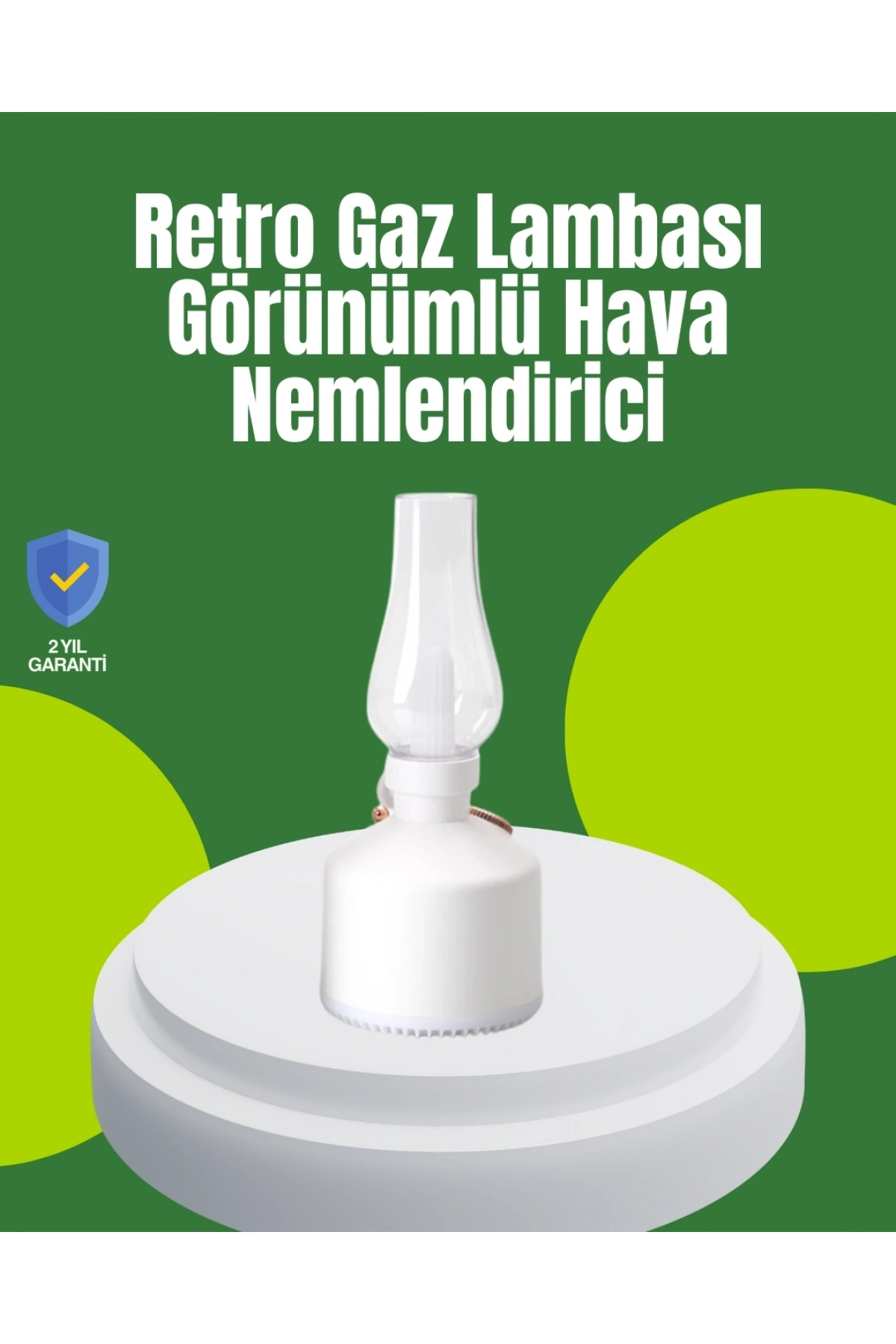USB Şarjlı Retro Gaz Lambası Hava Nemlendirici Led Atmosfer Işıklı