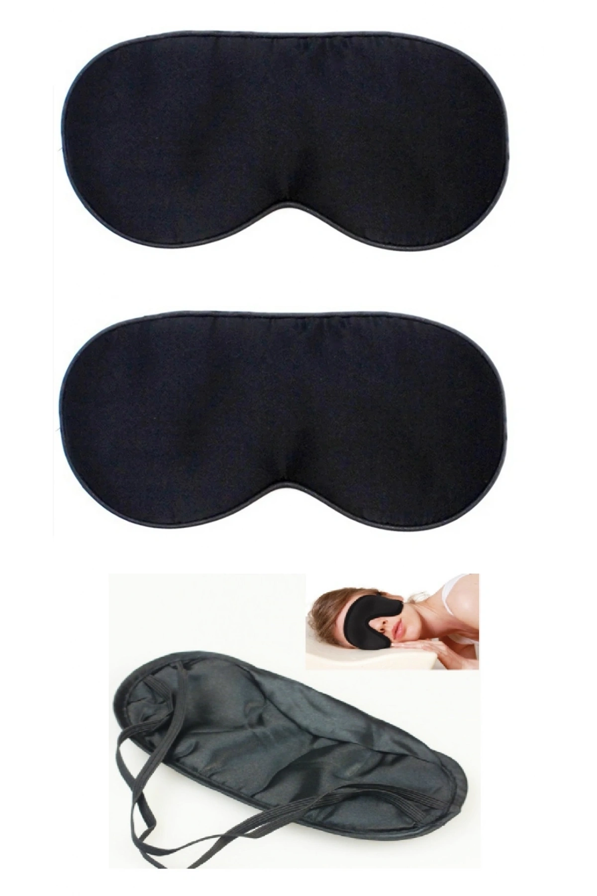 Uyku Maskesi - Göz Bandı 2 Adet