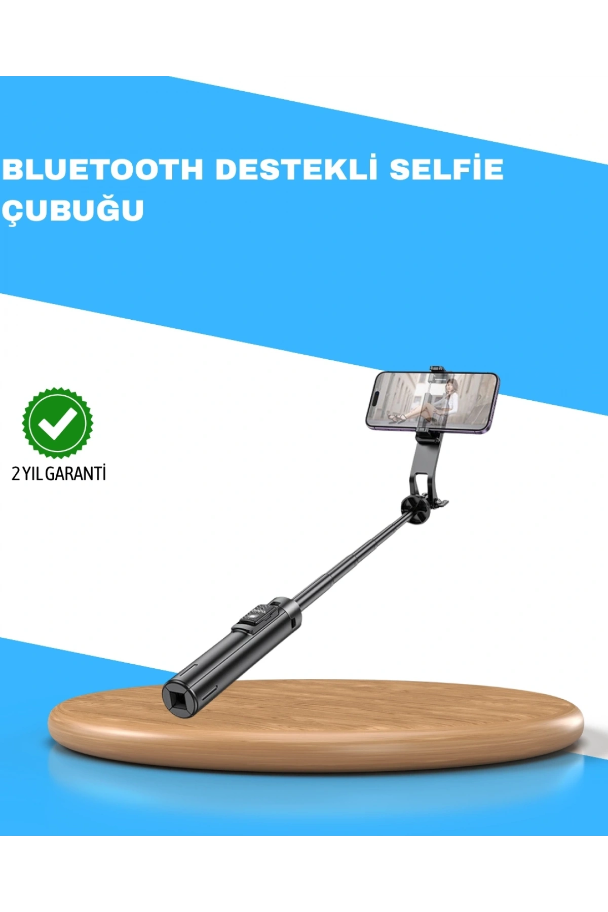 Uzaktan Kumandalı Bluetooth Selfie Çubuğu– Işıklı, 130 cm Ayarlanabilir