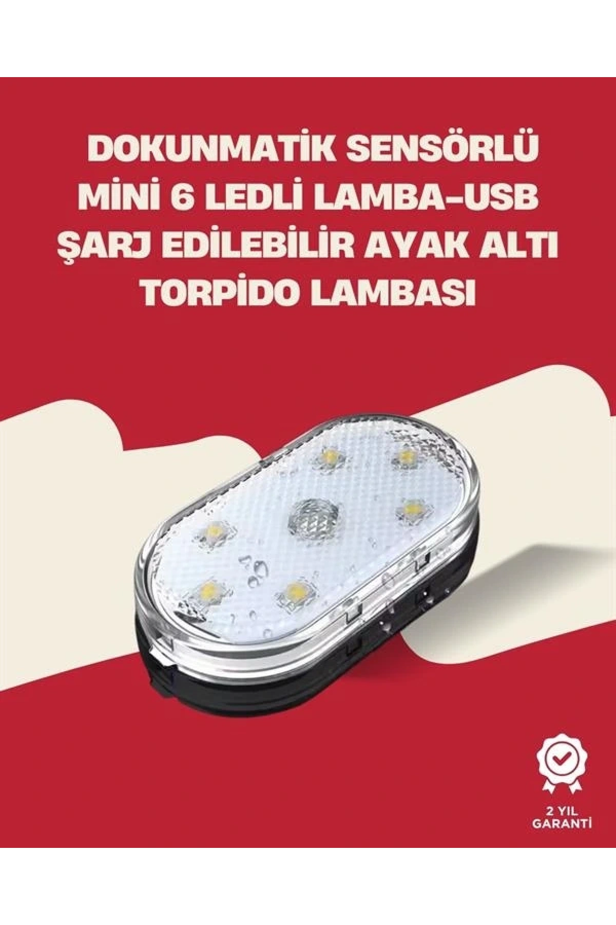 Uzun Ömürlü Lityum Bataryalı, Kompakt Araba İç Mekan LED Işıklar