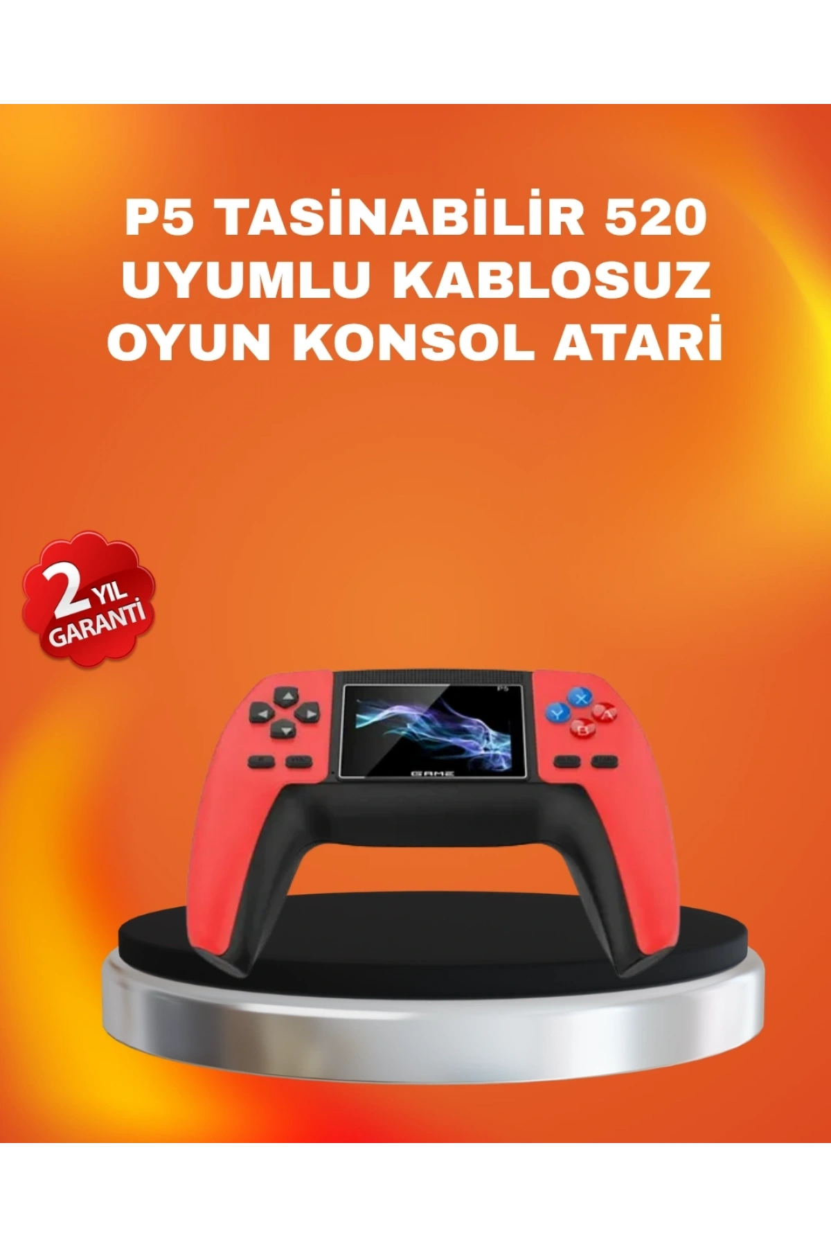 Uzun Pil Ömürlü 520 Oyunlu P5 Retro Konsol