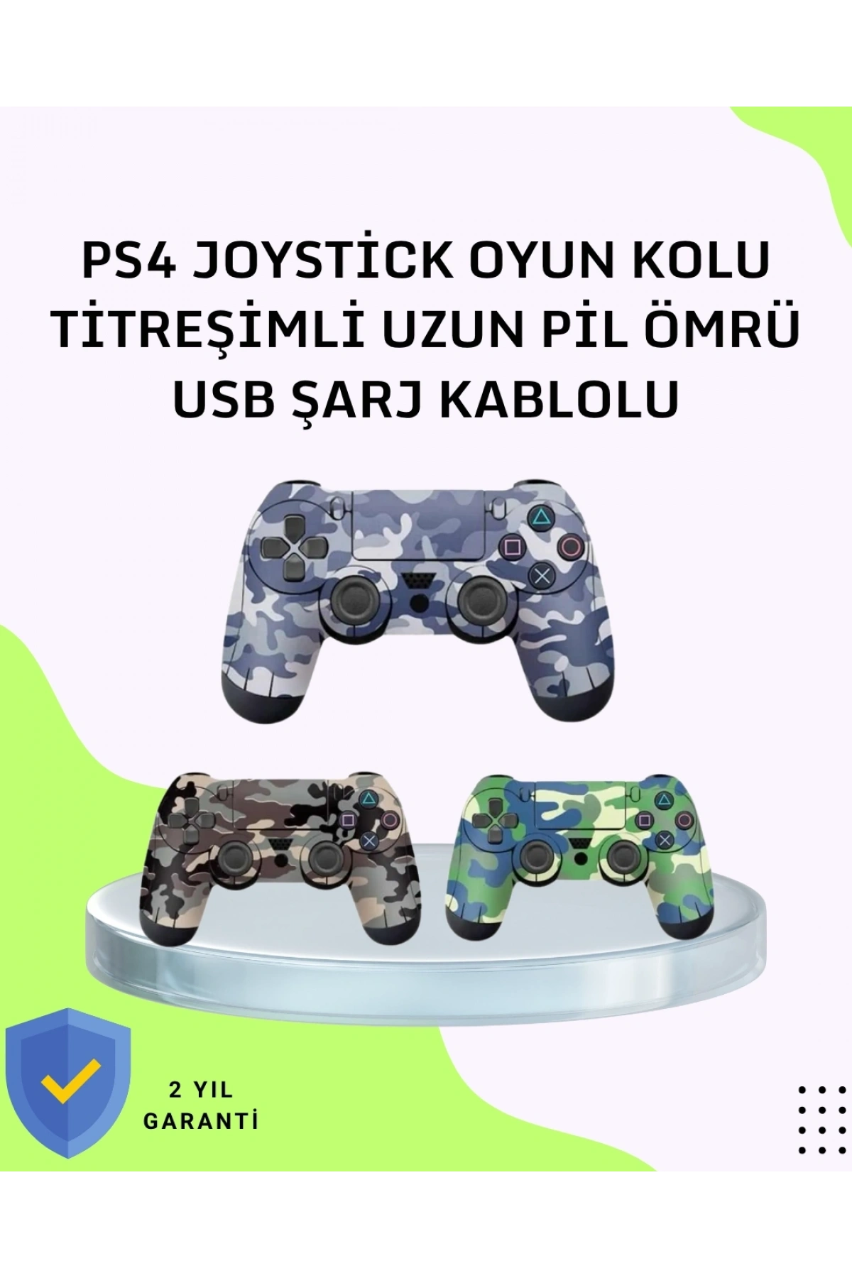 Uzun Pil Ömürlü Oyun Kolu – USB ile Hızlı Şarj Desteği