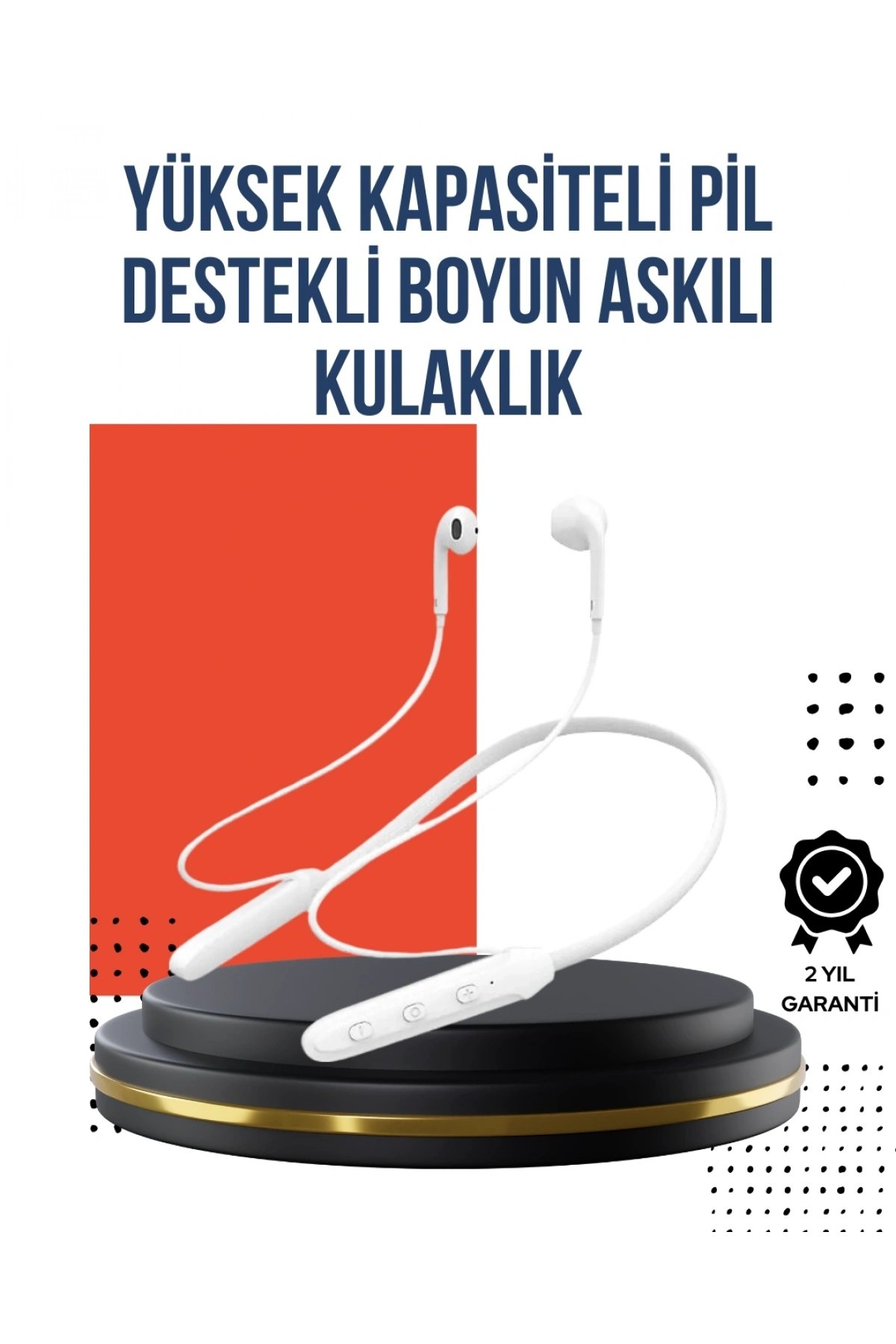 Uzun Süre Dayanıklı Manyetik Başlıklı Bluetooth Kulaklık