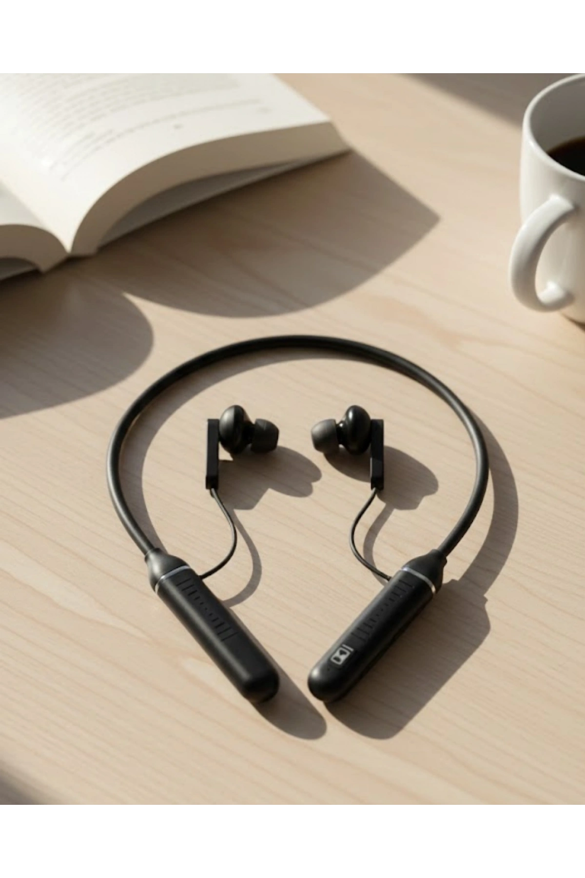 Uzun Süre Kullanımlı Kablosuz Boyun Askılı Stereo Kulaklık Güçlü Bas ve Net Ses