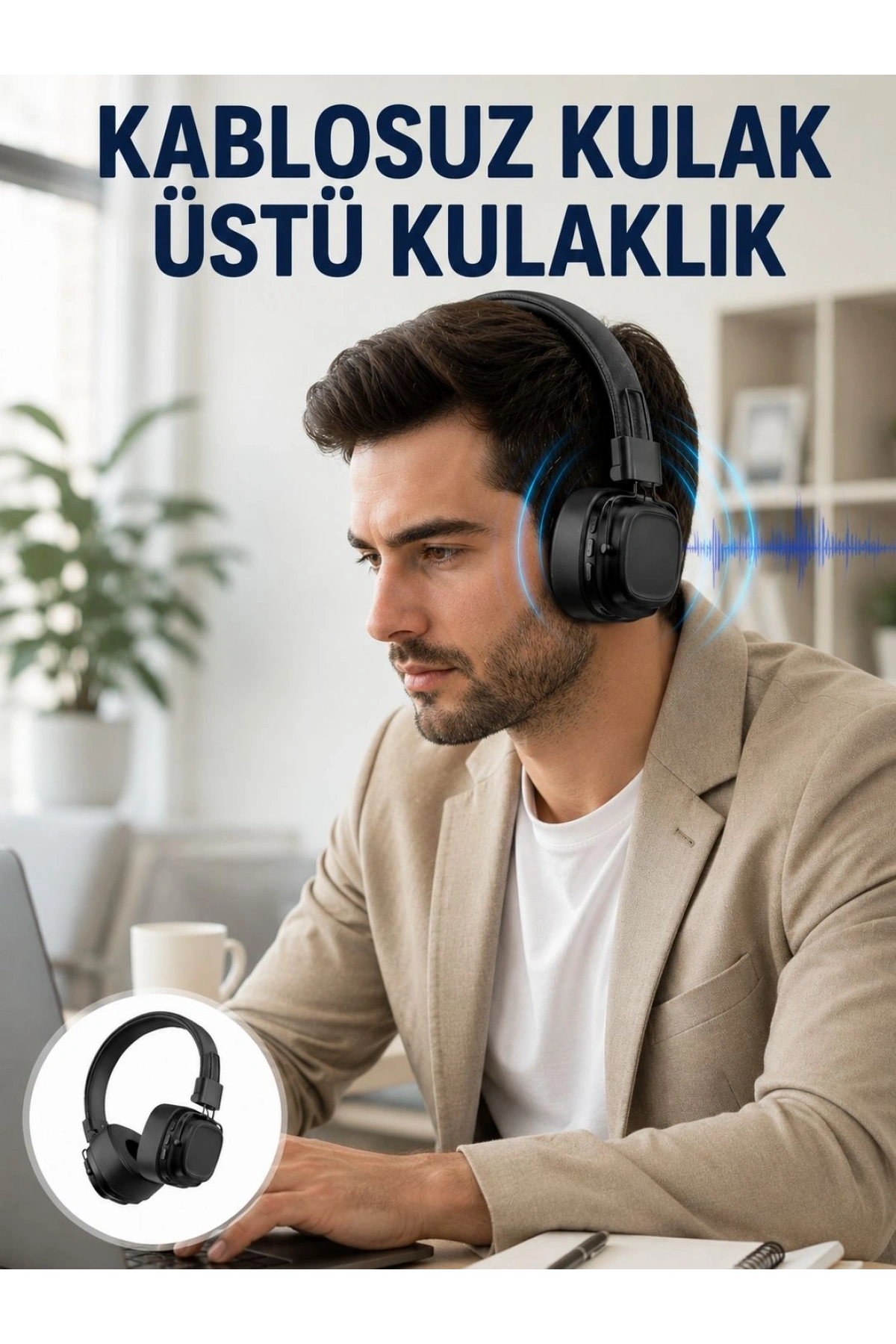 Uzun Süreli Rahat Kullanım İçin Kablosuz Bluetooth Kulaklık