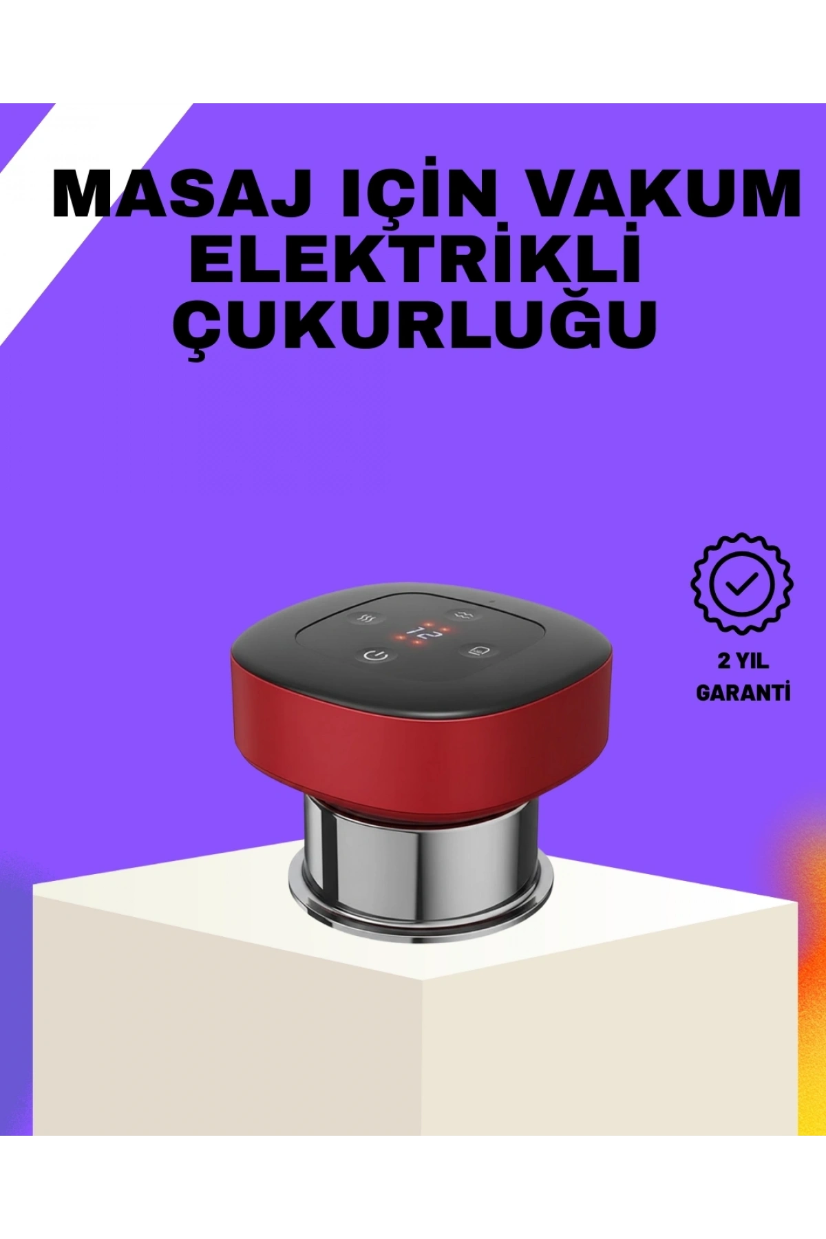 Vakumlu Masaj Aleti Çok Kademeli Emme Isıtmalı Ev Tipi Terapi