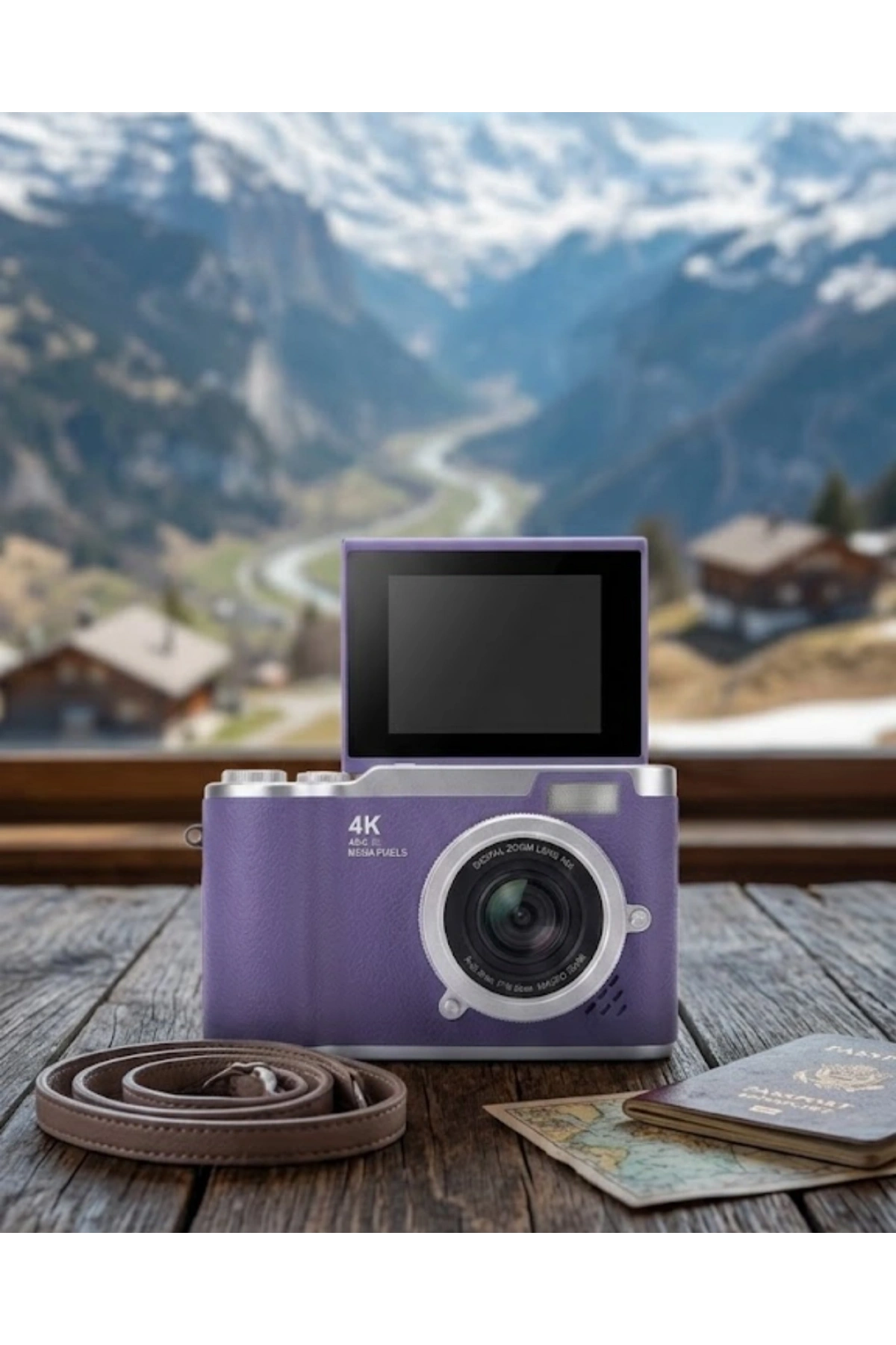 Vlog Kamera 4K Video 48 MP Otomatik Odaklı Flip Ekranlı