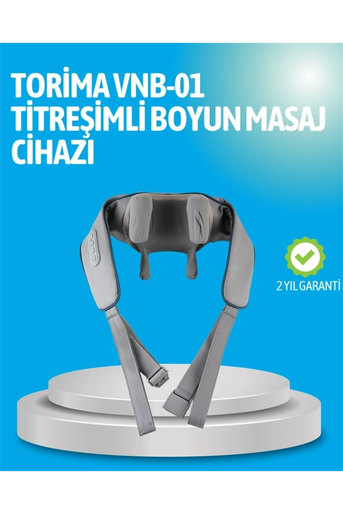 VNB-01 Titreşimli Boyun Masaj Aleti Gri Renk