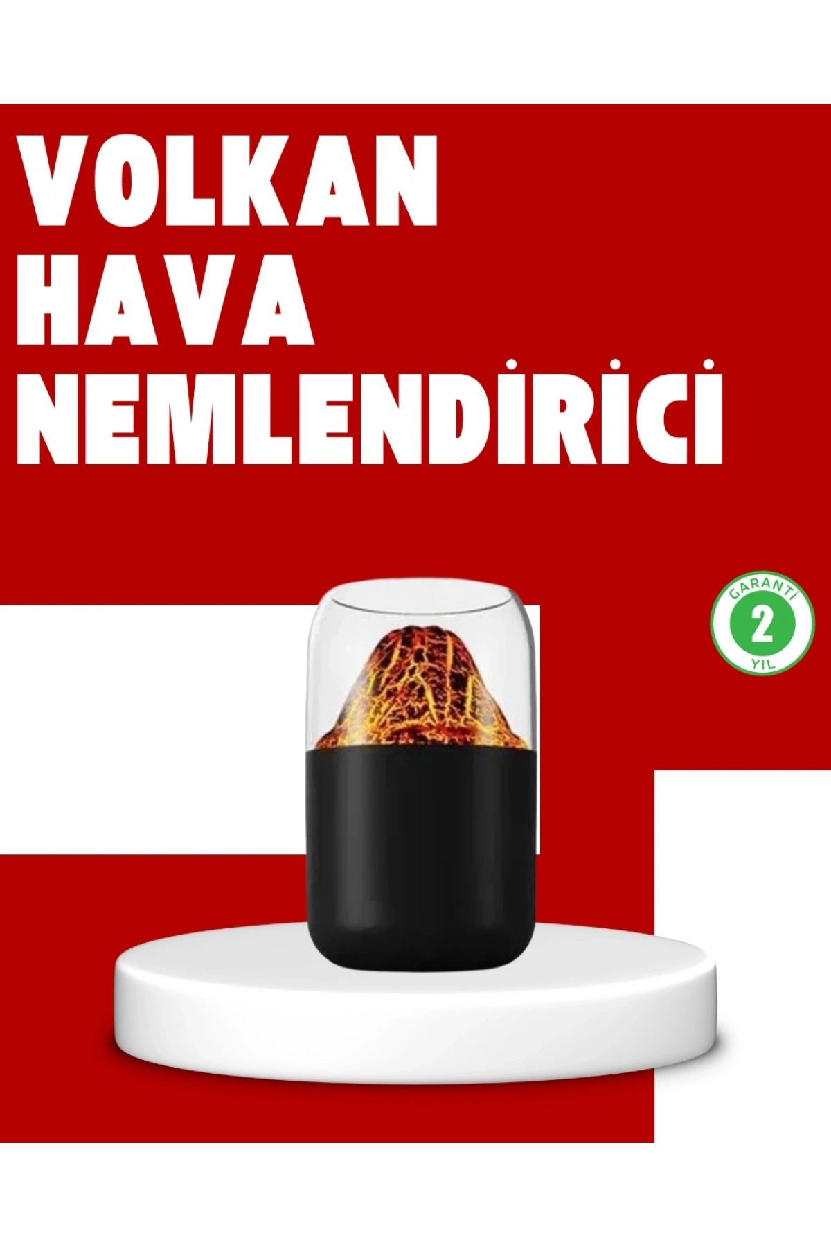 Volkanik Tasarımlı LED Işıklı Ultrasonik Nemlendirici