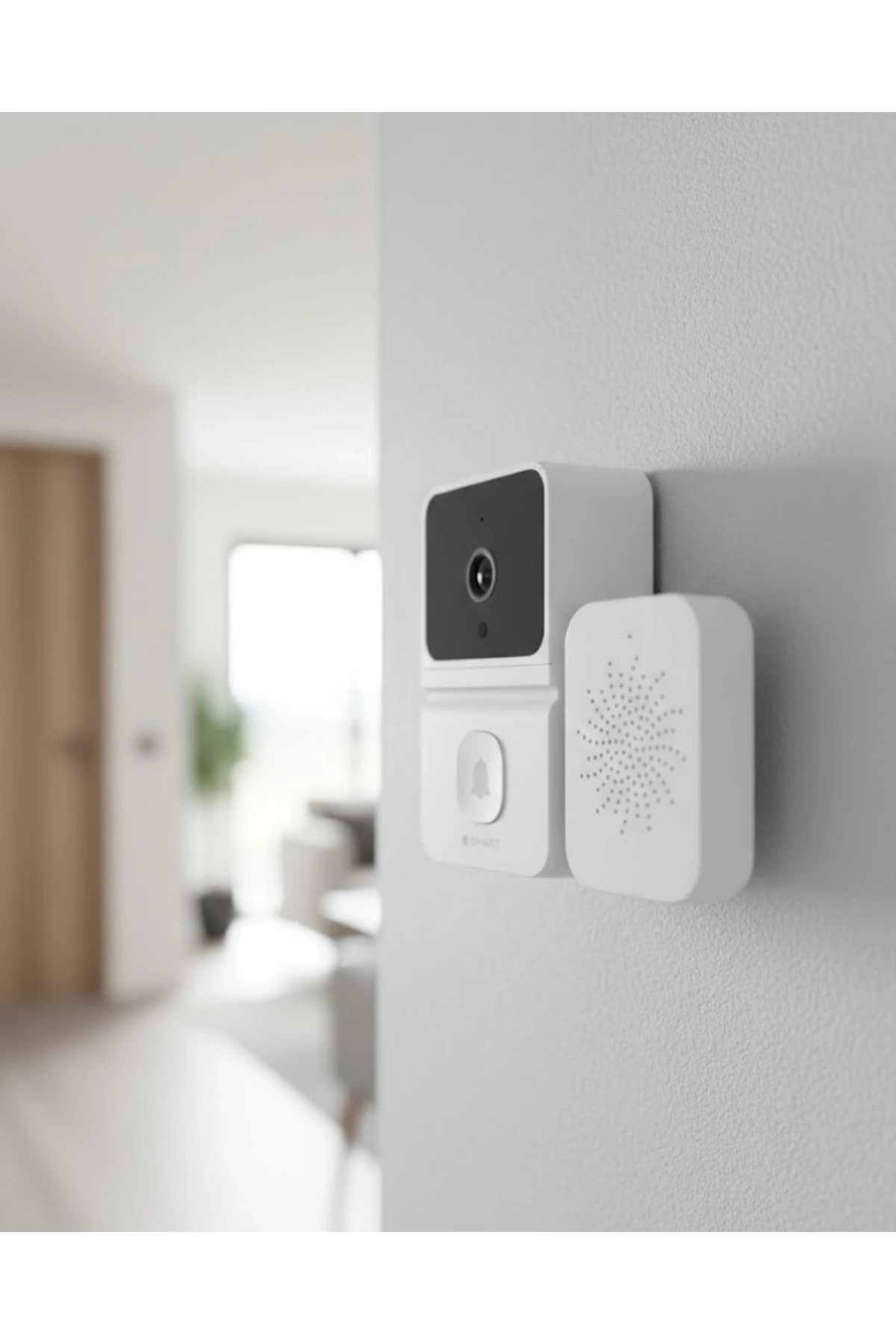 WiFi Akıllı Kapı Zili Kamera Gece Görüşlü Çift Yönlü Sesli