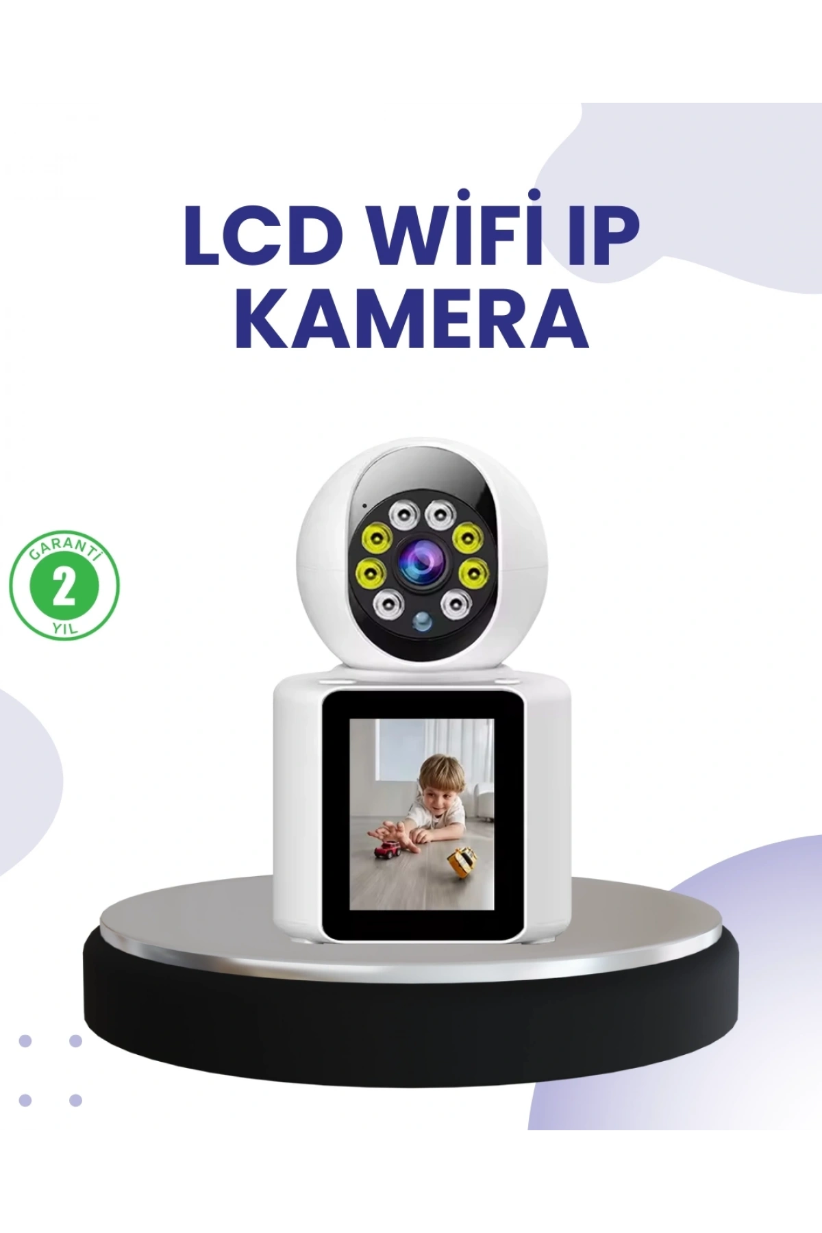 WiFi İç Mekan Kamera 2K Gece Görüşlü Çift Yönlü Görüntü Konuşma Destekli