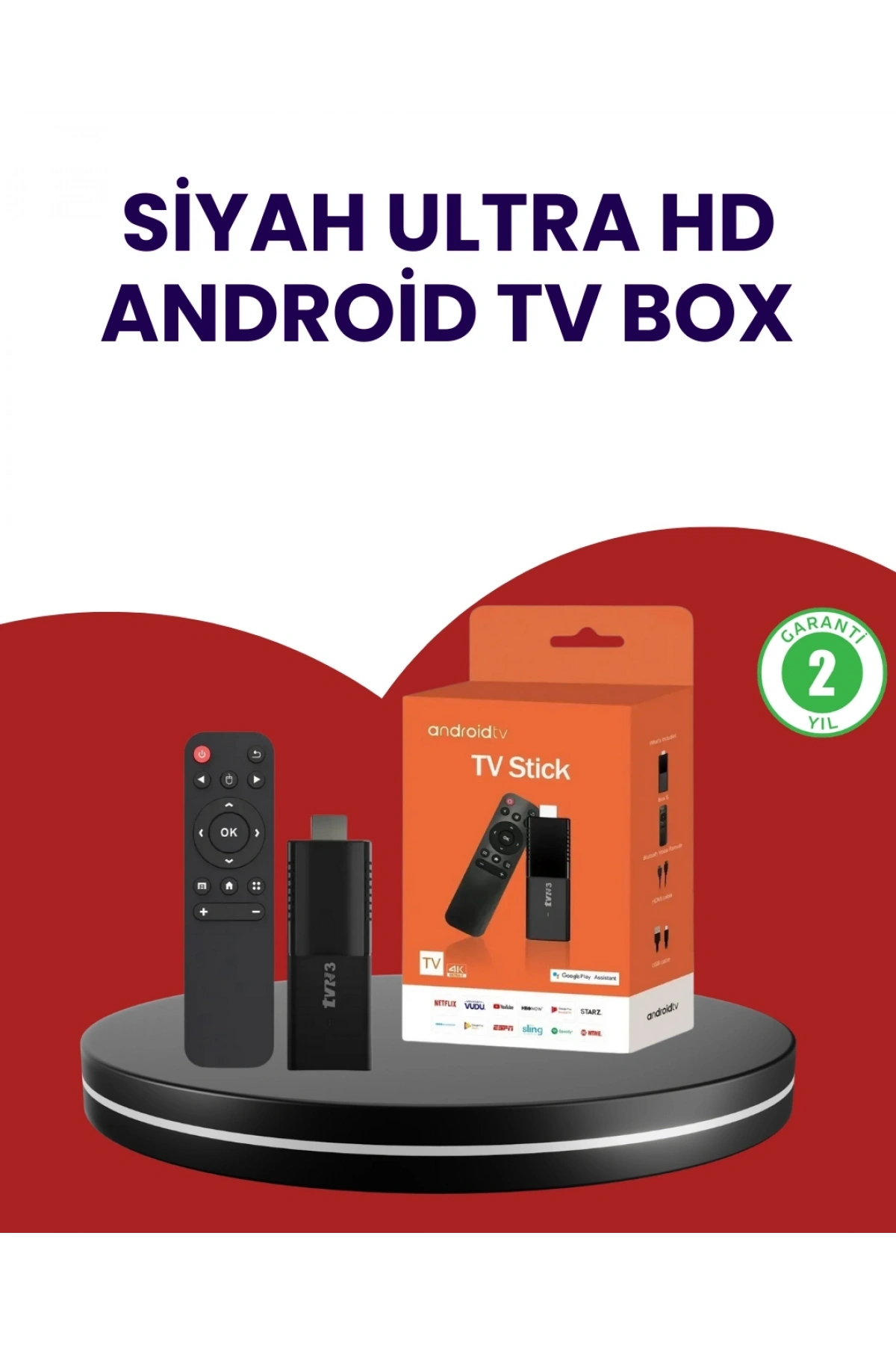 WiFi ve Bluetooth Destekli Android TV Dönüştürücü Stick