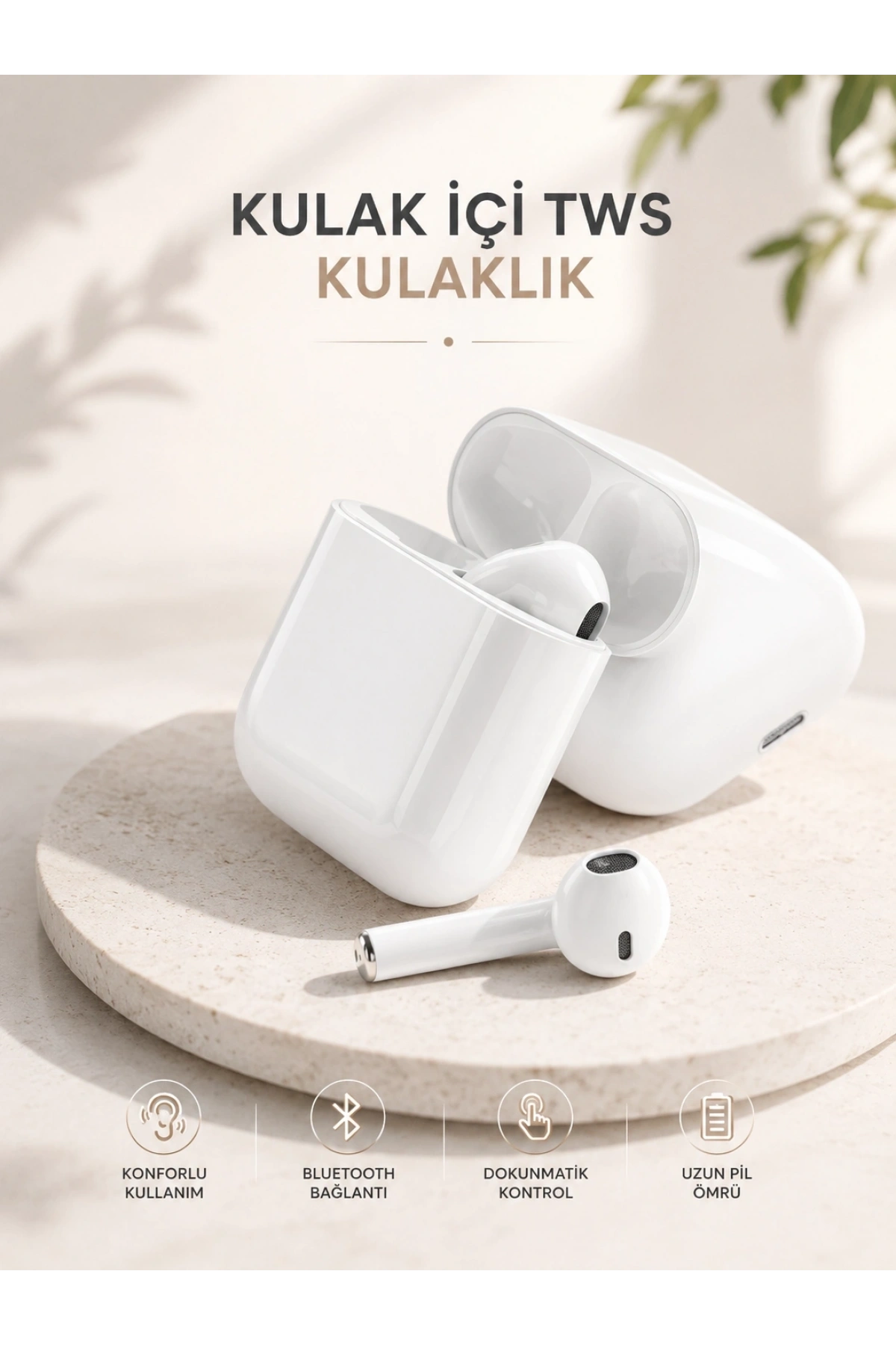 Yeni Nesil HD Ses ve Dokunmatik Kontrol Akıllı ve Şık Bluetooth Kulaklık