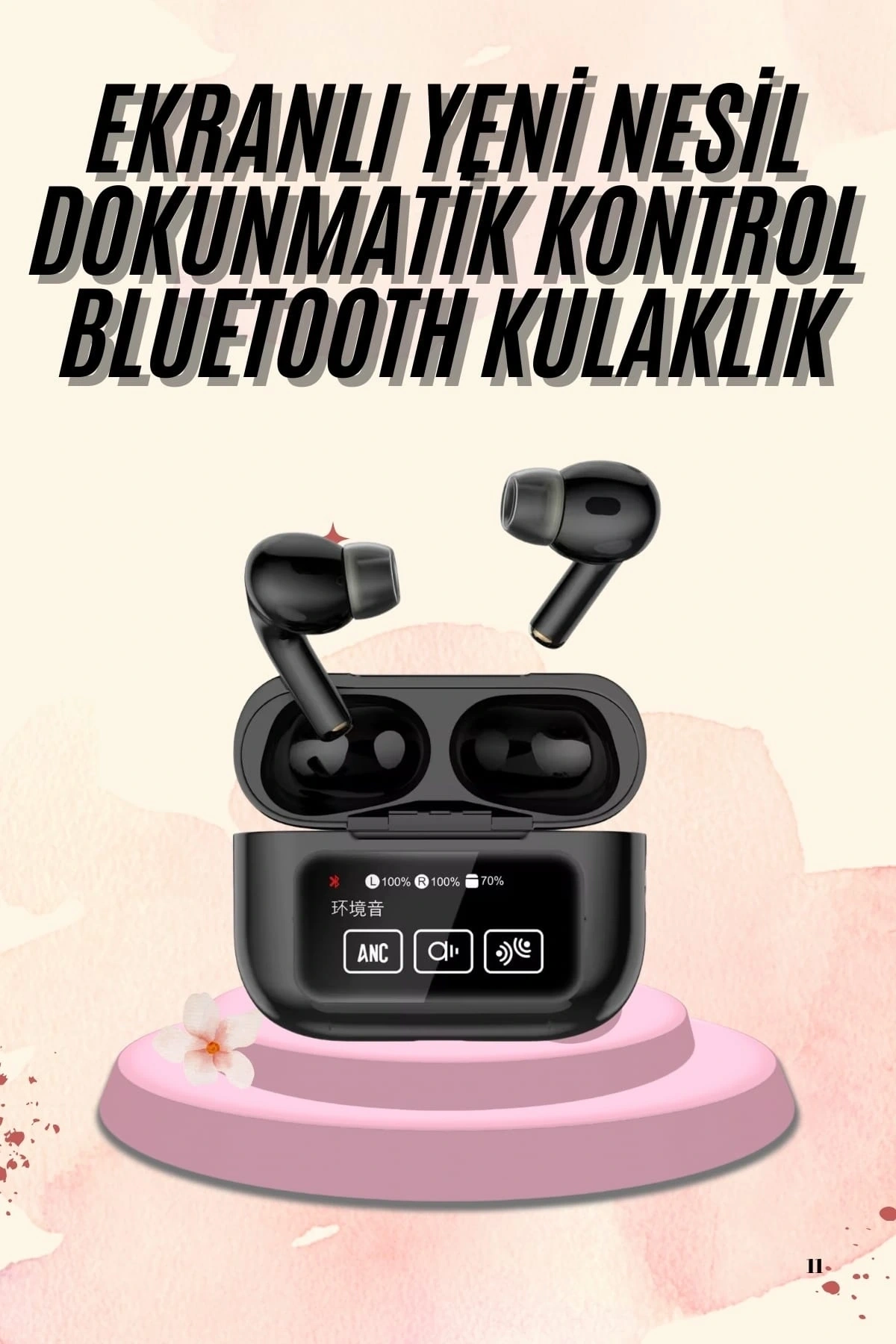 Yeni Nesil Pro Ekranlı Bluetooth Kulaklık 5.0 Bluetooth