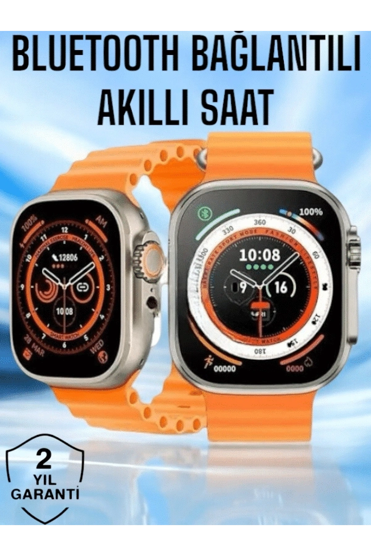 Yeni Nesil Ultra Akıllı Saat Titreşimli, Uyku & Sağlık Takibi, Çift Kordon