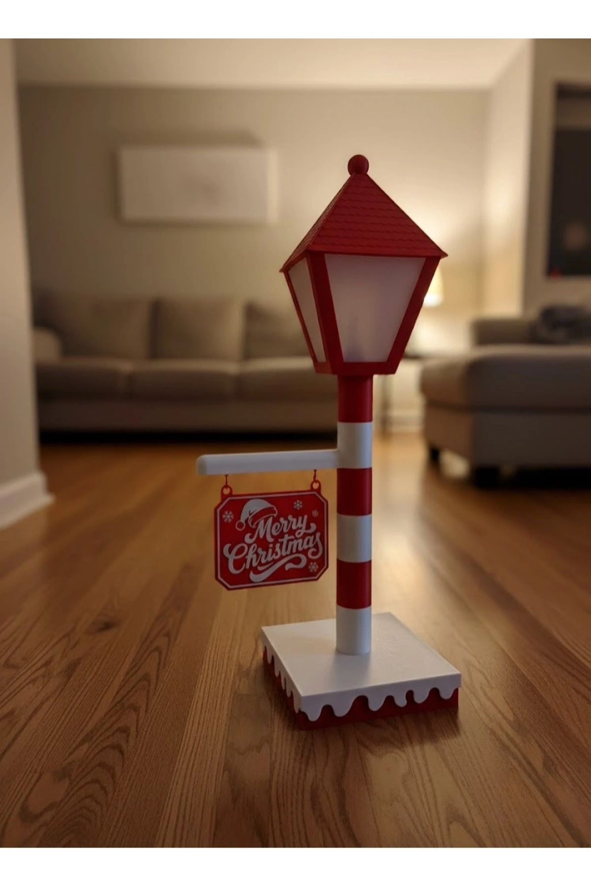 Yılbaşı Tabelalı Dekoratif Lamba Merry Christmas Işıklı Tasarım