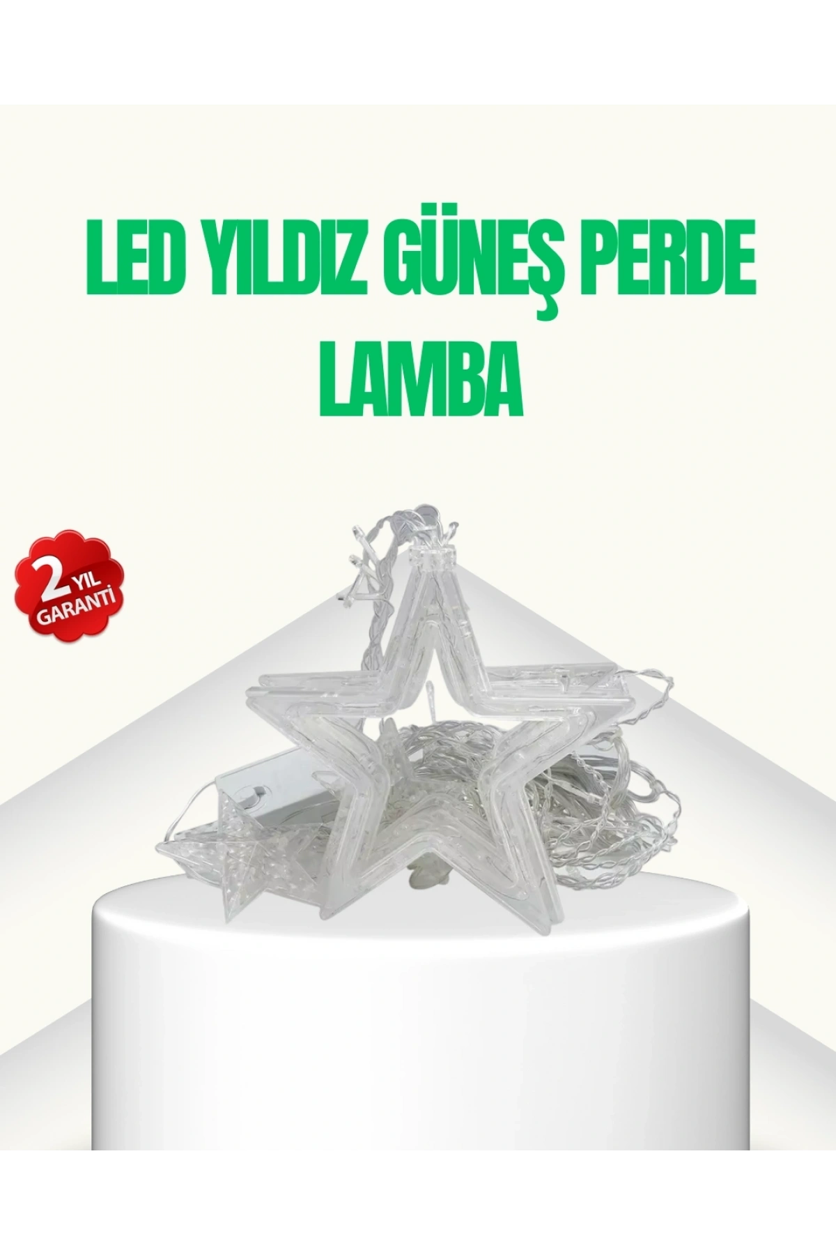 Yıldız Figürlü Perde Peri Led 3x3 Metre Dekoratif Işık