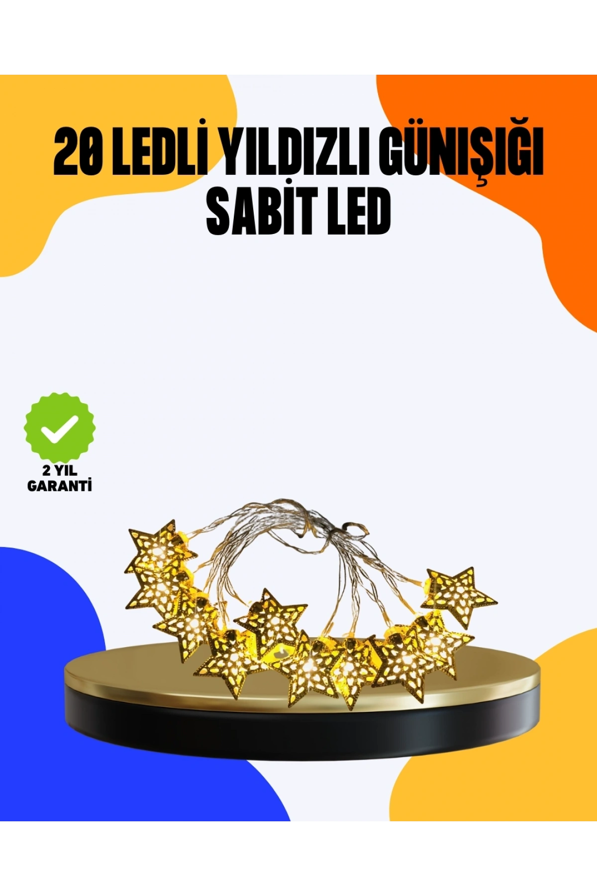 Yıldız Led Işık 5 Metre Dekoratif Aydınlatma Günışığı