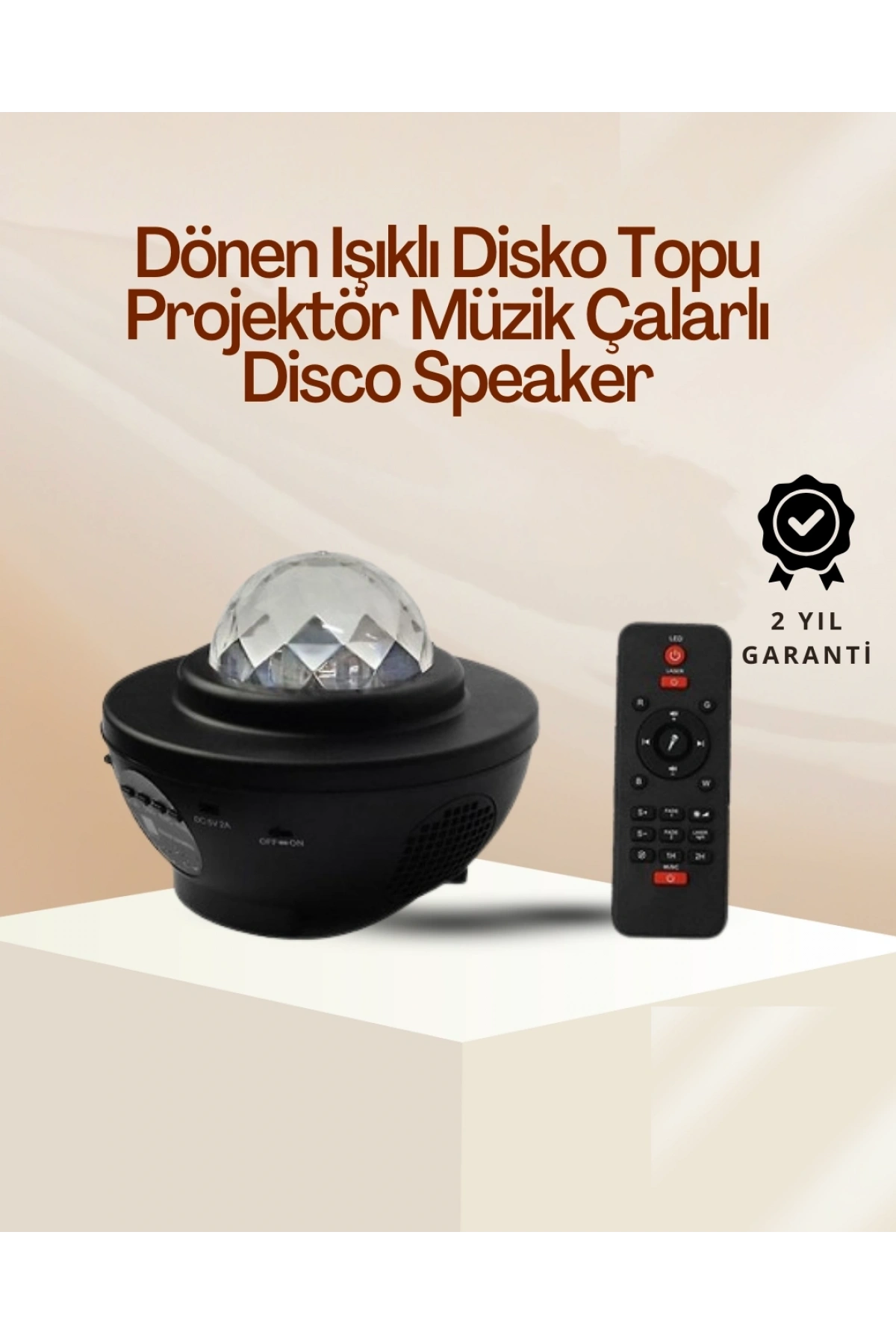 Yıldız & Okyanus Dalga Projektörü – Bluetooth / USB Hoparlörlü