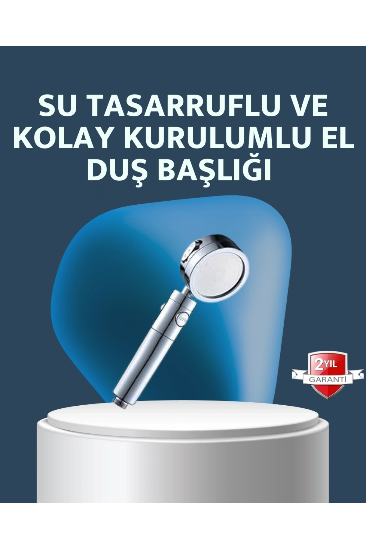 Yüksek Basınçlı 3 Fonksiyonlu Duş Başlığı