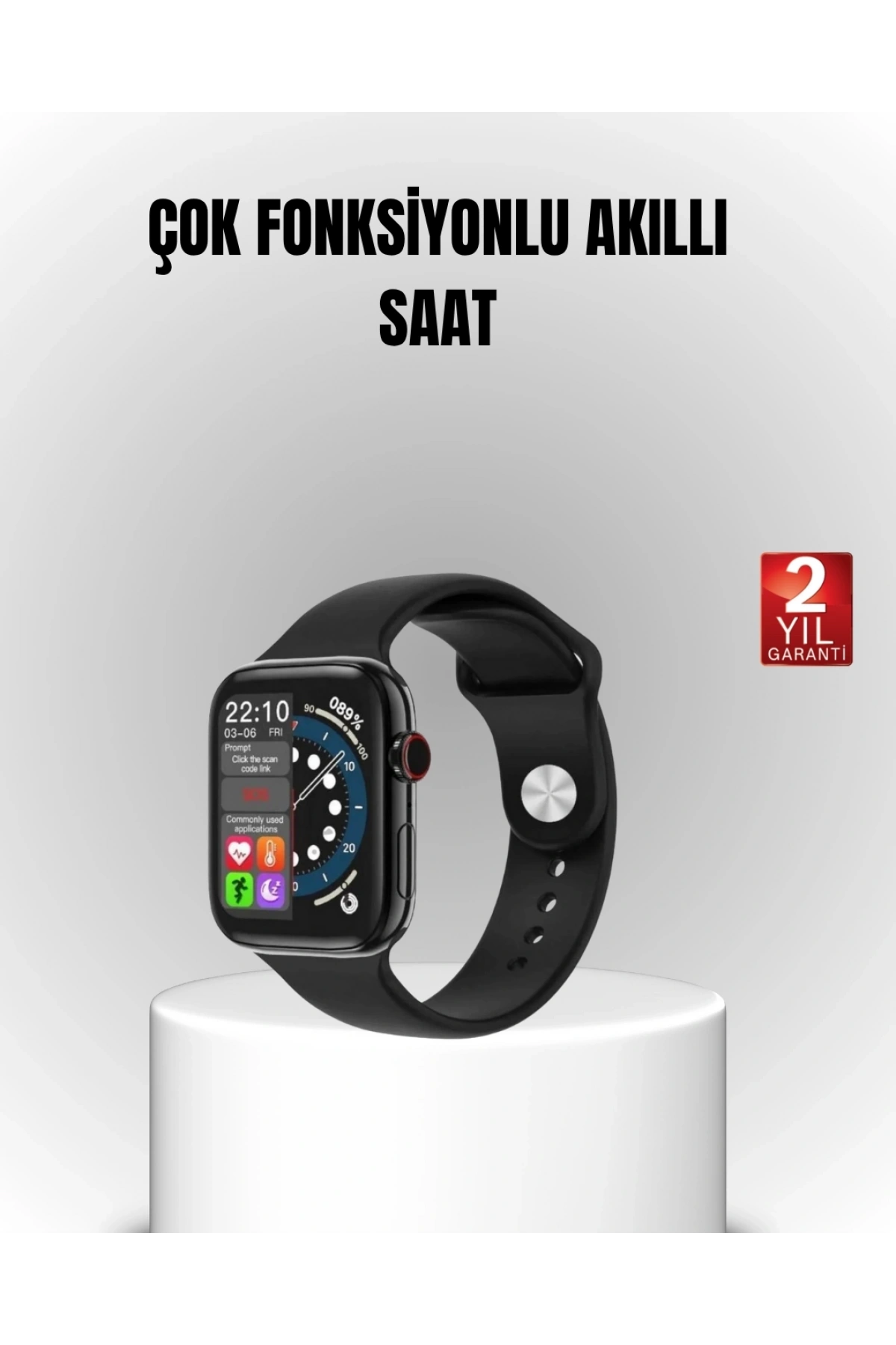 Yüksek Çözünürlüklü 1.9 Akıllı Saat – 5-6 Gün Aktif Kullanım, Şık ve Modern Tasarım