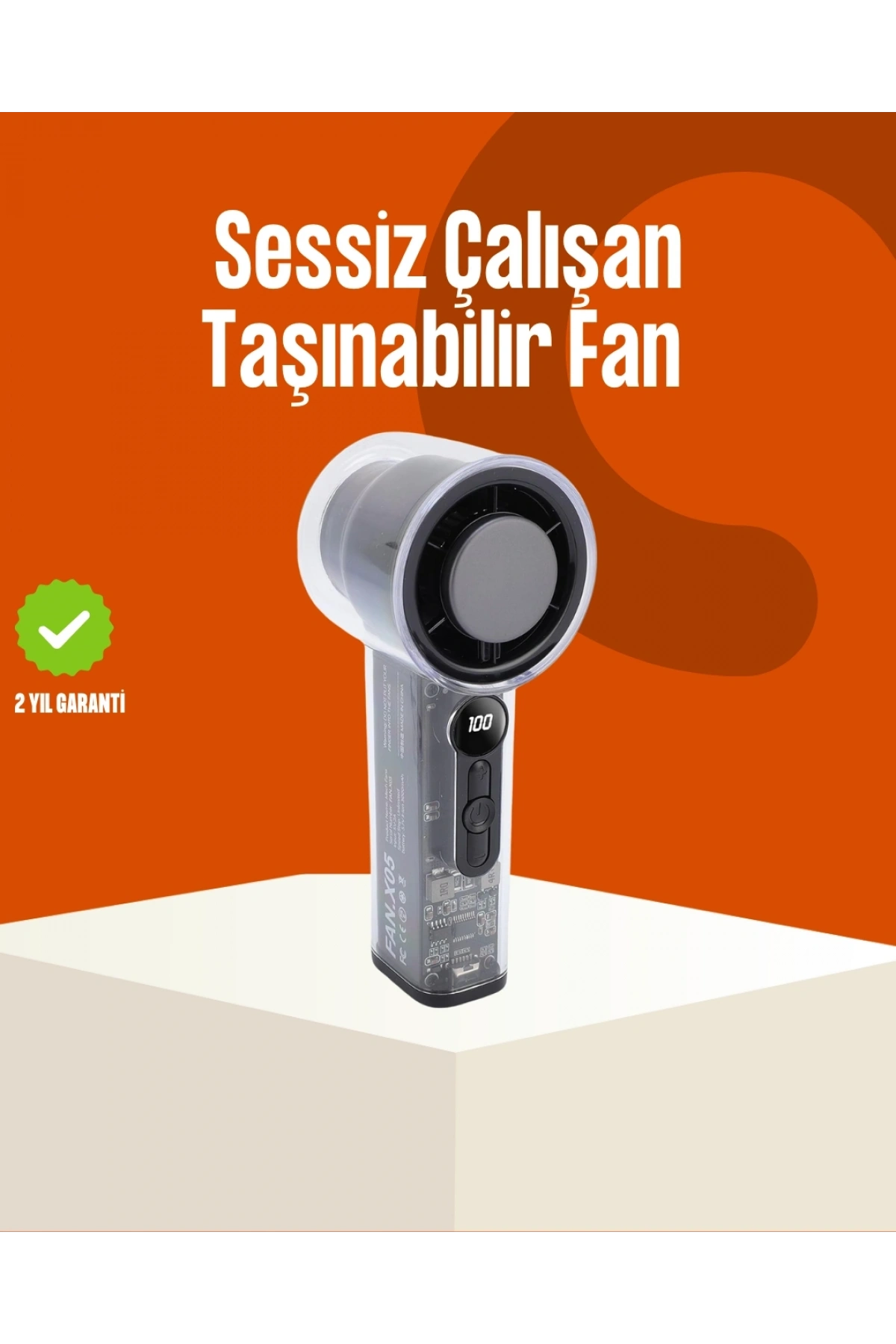 Yüksek Hızlı Şarjlı Fan | Kamp, Ofis ve Açık Hava İçin İdeal