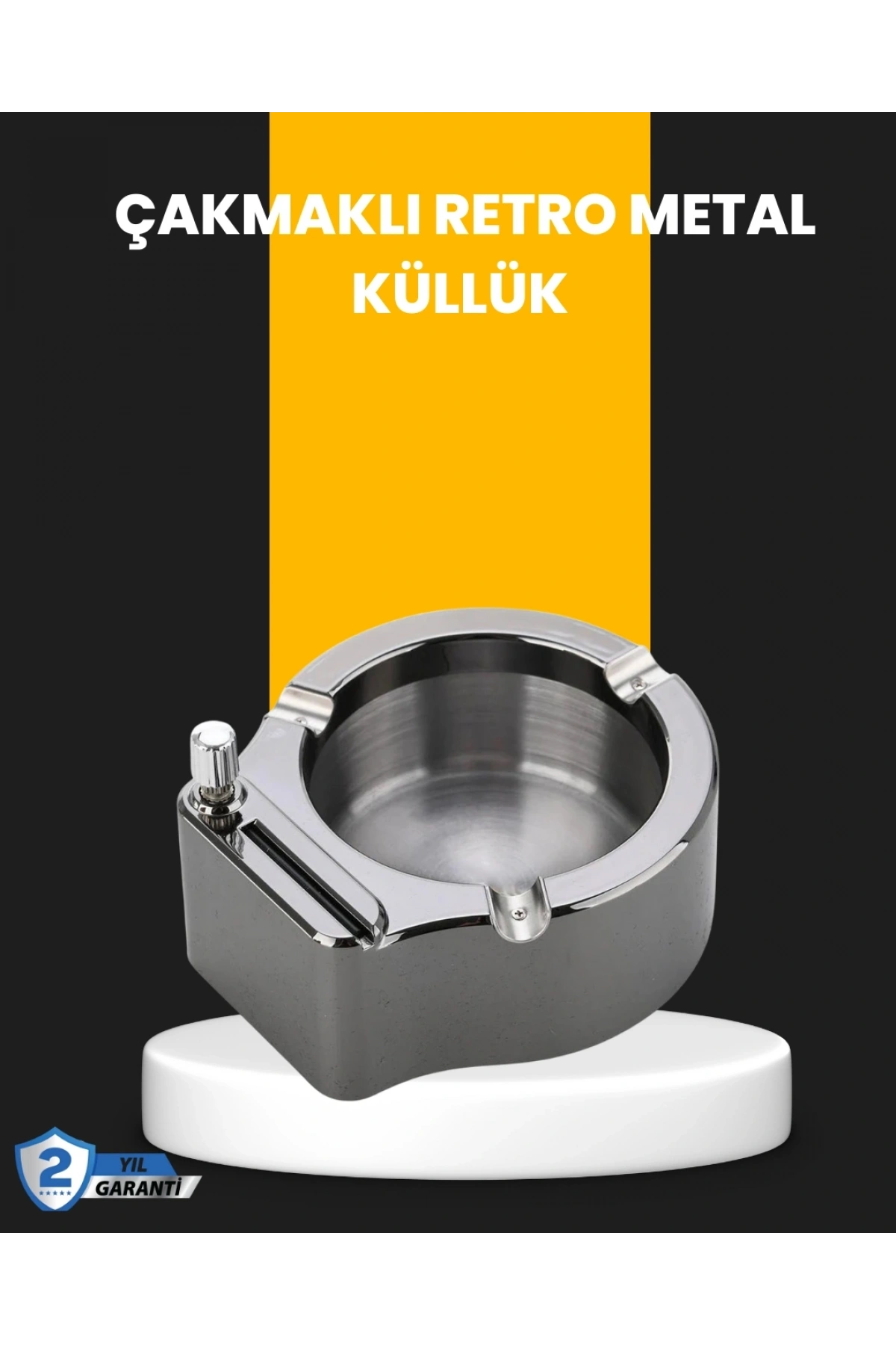 Yuvarlak Çakmaklı Küllük Dayanıklı Metal Yapı