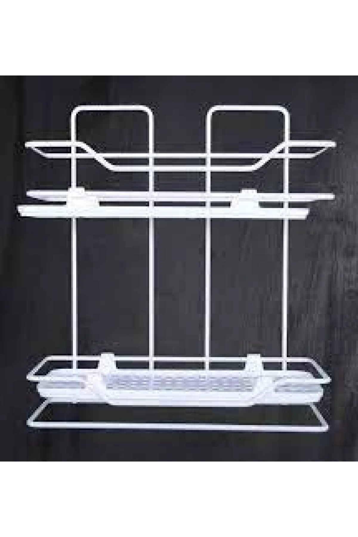 ZAMBAK 2Lİ RAF SİYAH BEYAZ (5047)