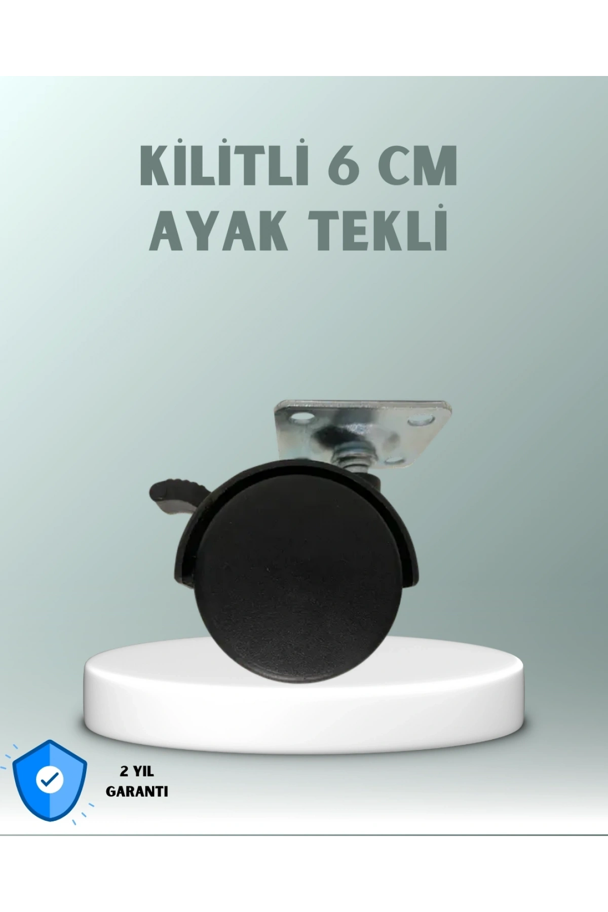 Zemin Korumalı 6 cm Kilitli Döner Ayak