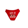 Arias Closet Kırmızı Yılbaşı Desenli Let İt Snow Pamuklu Külot