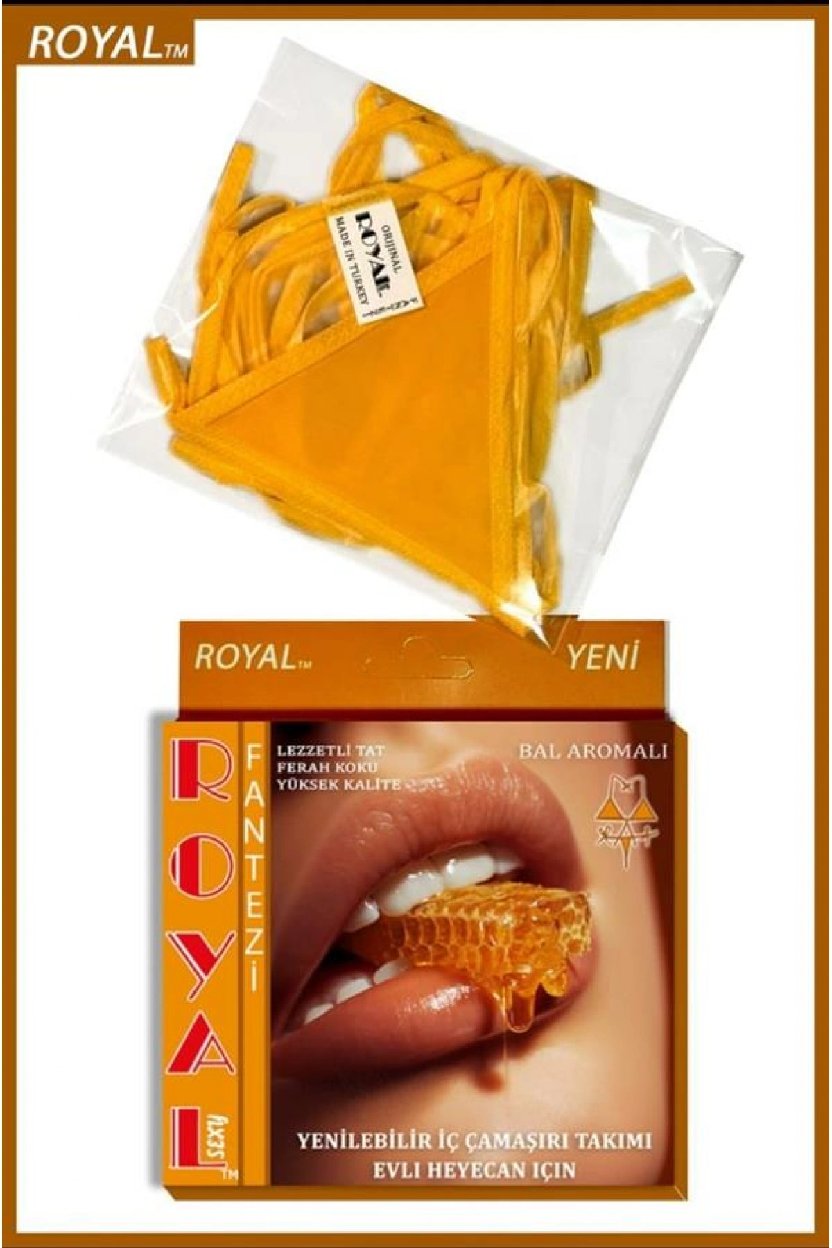 Arias Closet Fantezi Tüketilebilen Yenilebilir Bal Aromalı İç Çamaşırı Takımı