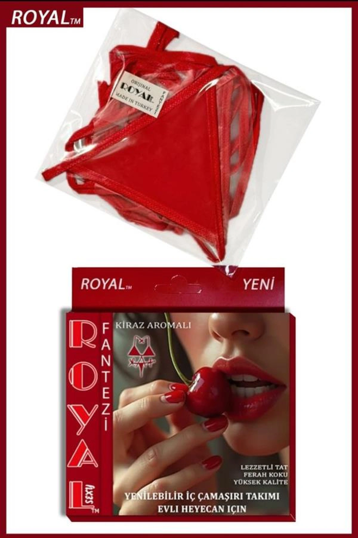 Arias Closet Fantezi Tüketilebilen Yenilebilir Kiraz Aromalı İç Çamaşırı Takımı