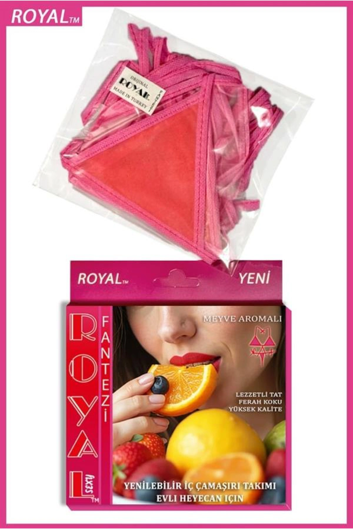 Arias Closet Fantezi Tüketilebilen Yenilebilir Tropikal Aromalı İç Çamaşırı Takımı