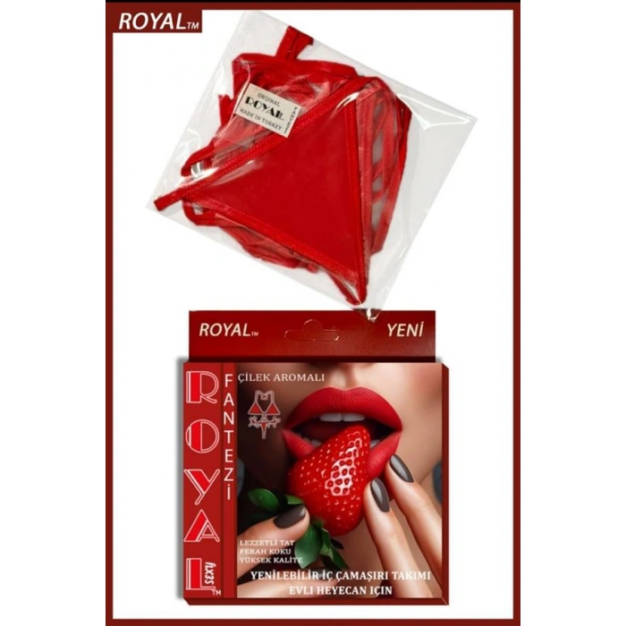 Arias Closet Fantezi Tüketilebilen Yenilebilir Çilek Aromalı İç Çamaşırı Takımı