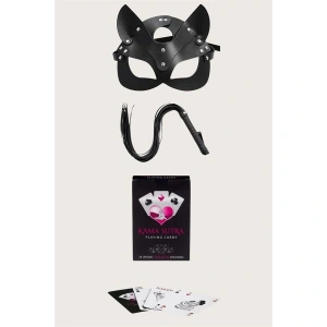 Arias Closet Sexy Görselli Oyun Kartı Kama Sutra Kırbaç Maske Set