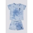 ERKEK BEBEK 2 Lİ KISA KOL T-SHIRT TAKIM - MAVİ BATİK
