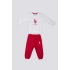 ERKEK BEBEK 2 Lİ UZUN KOL T-SHIRT TAKIM - KREM