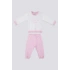 KIZ BEBEK 2 Lİ UZUN KOL T-SHIRT TAKIM - KREM